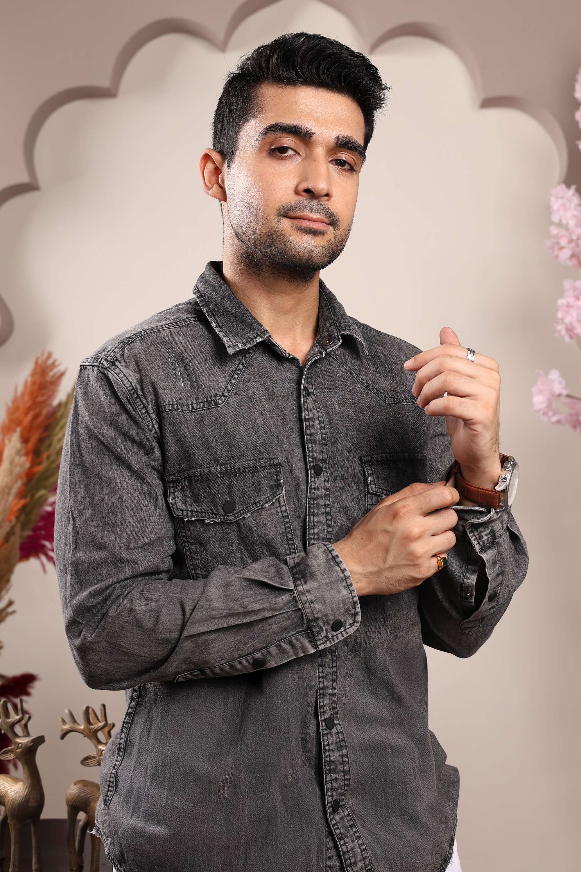 Blended-Fabric-Regular-Fit-Men-Shirt