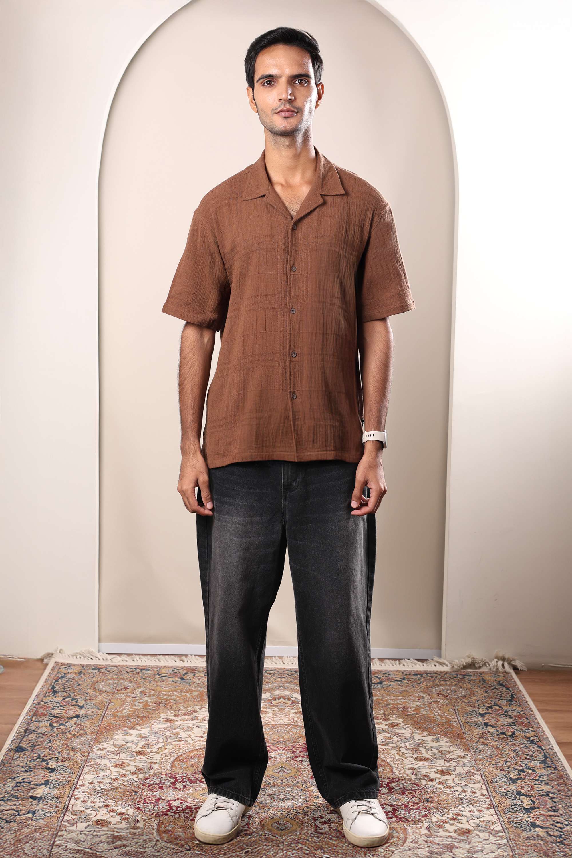 Textured-Cotton-Regular-Fit-Men-s-Shirt