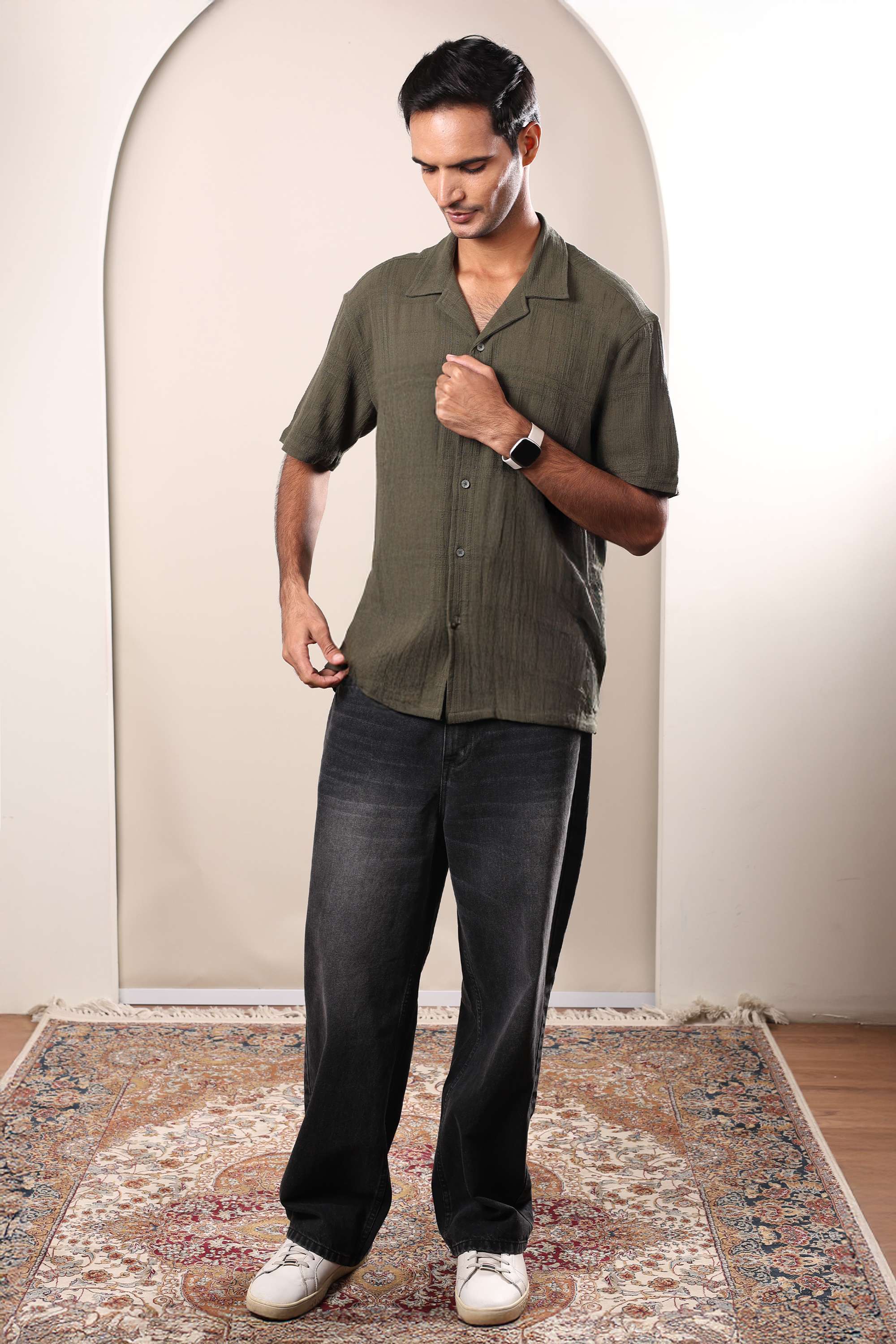 Textured-Cotton-Regular-Fit-Men-s-Shirt