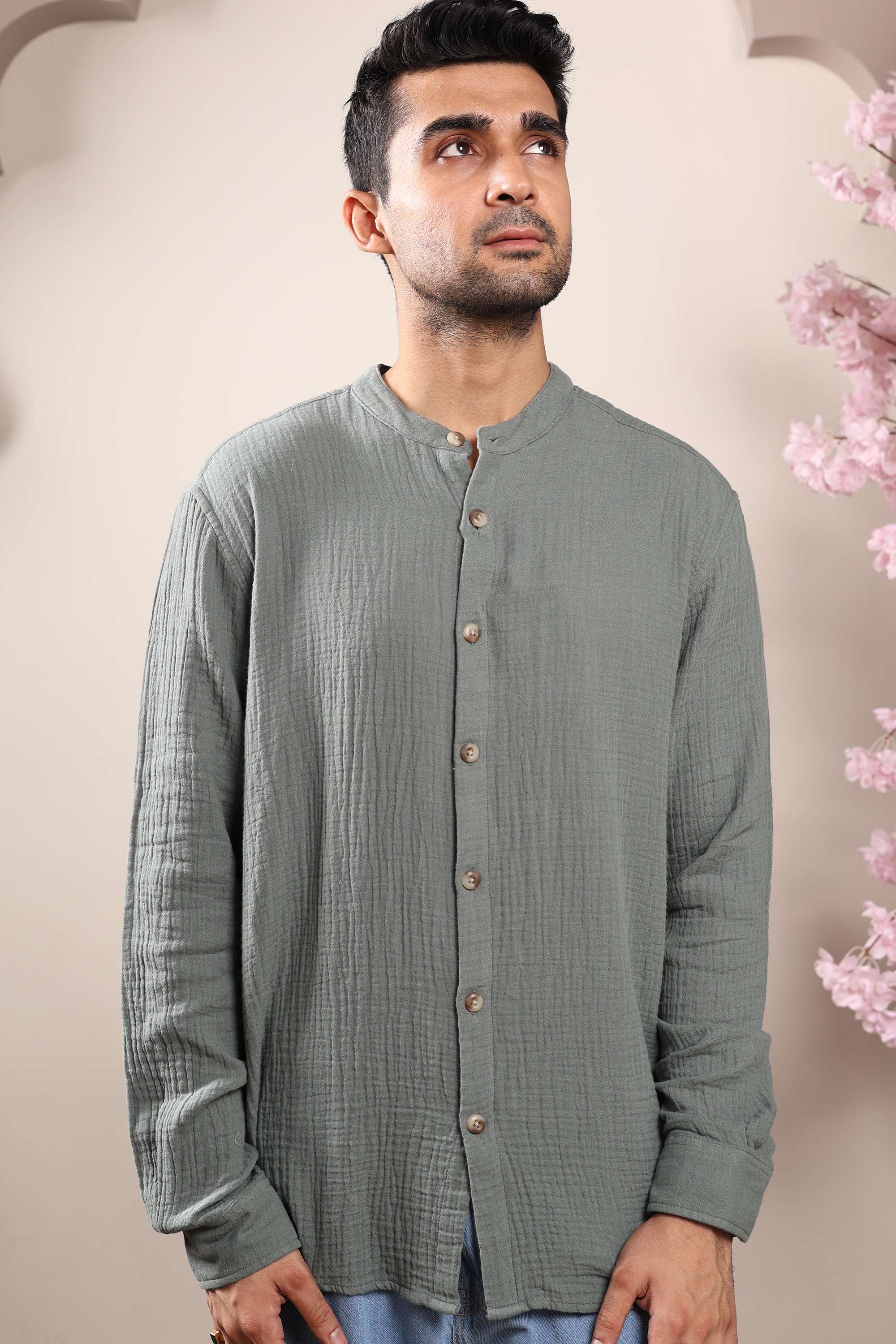 Blended-Fabric-Regular-Fit-Men-Shirt