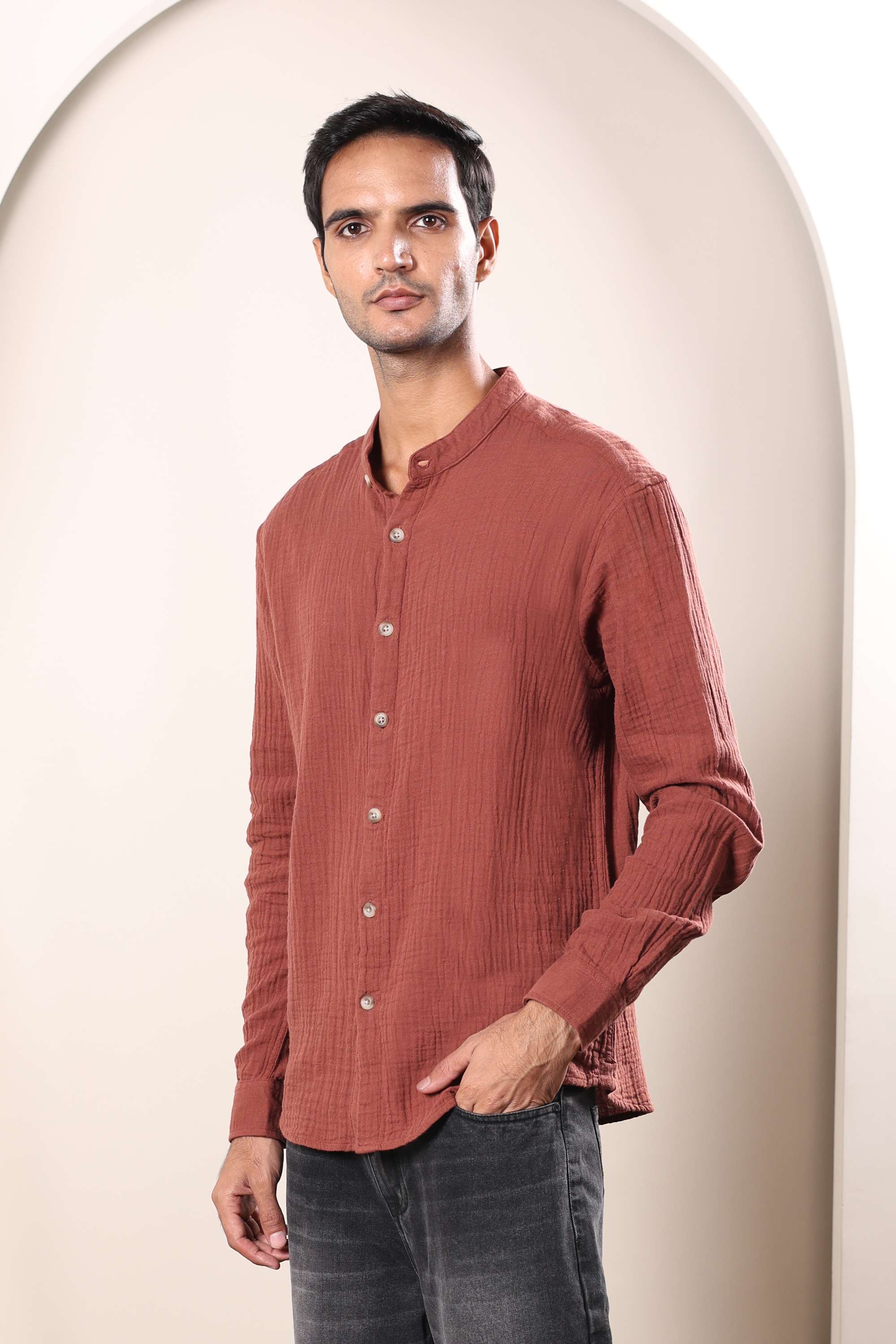 Solid-Cotton-Regular-Fit-Men-s-Casual-Shirt