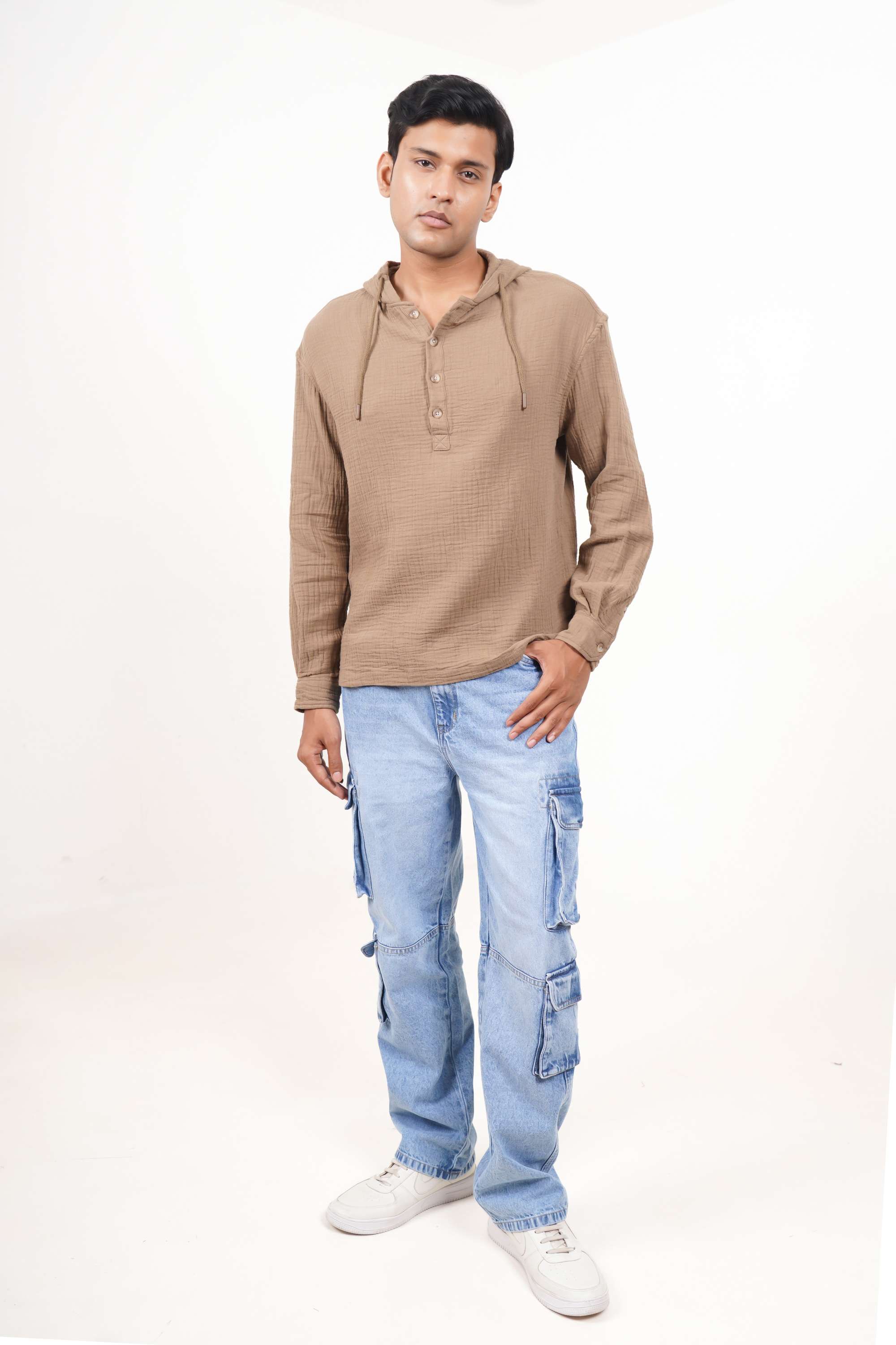 Solid-Cotton-Regular-Fit-Men-s-Casual-Wear-Shirt