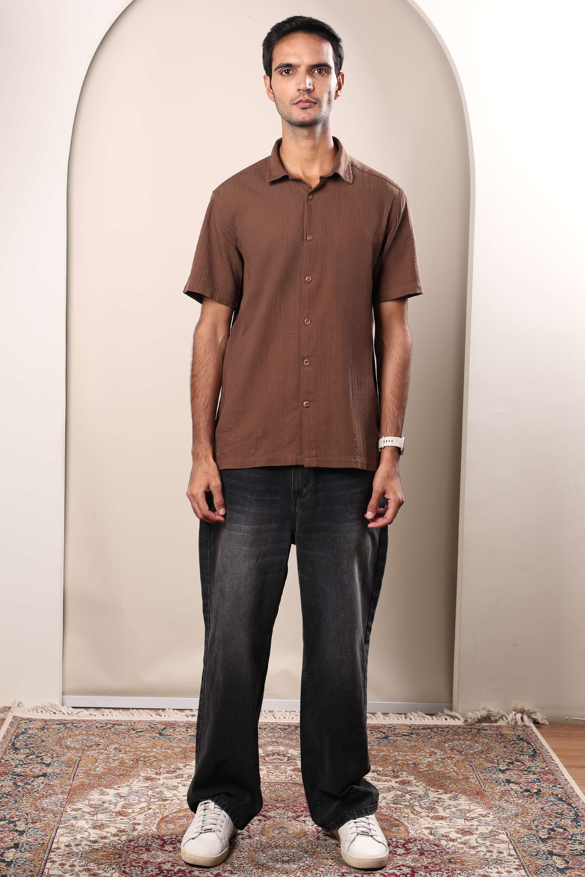 Solid-Cotton-Regular-Fit-Men-s-Shirt