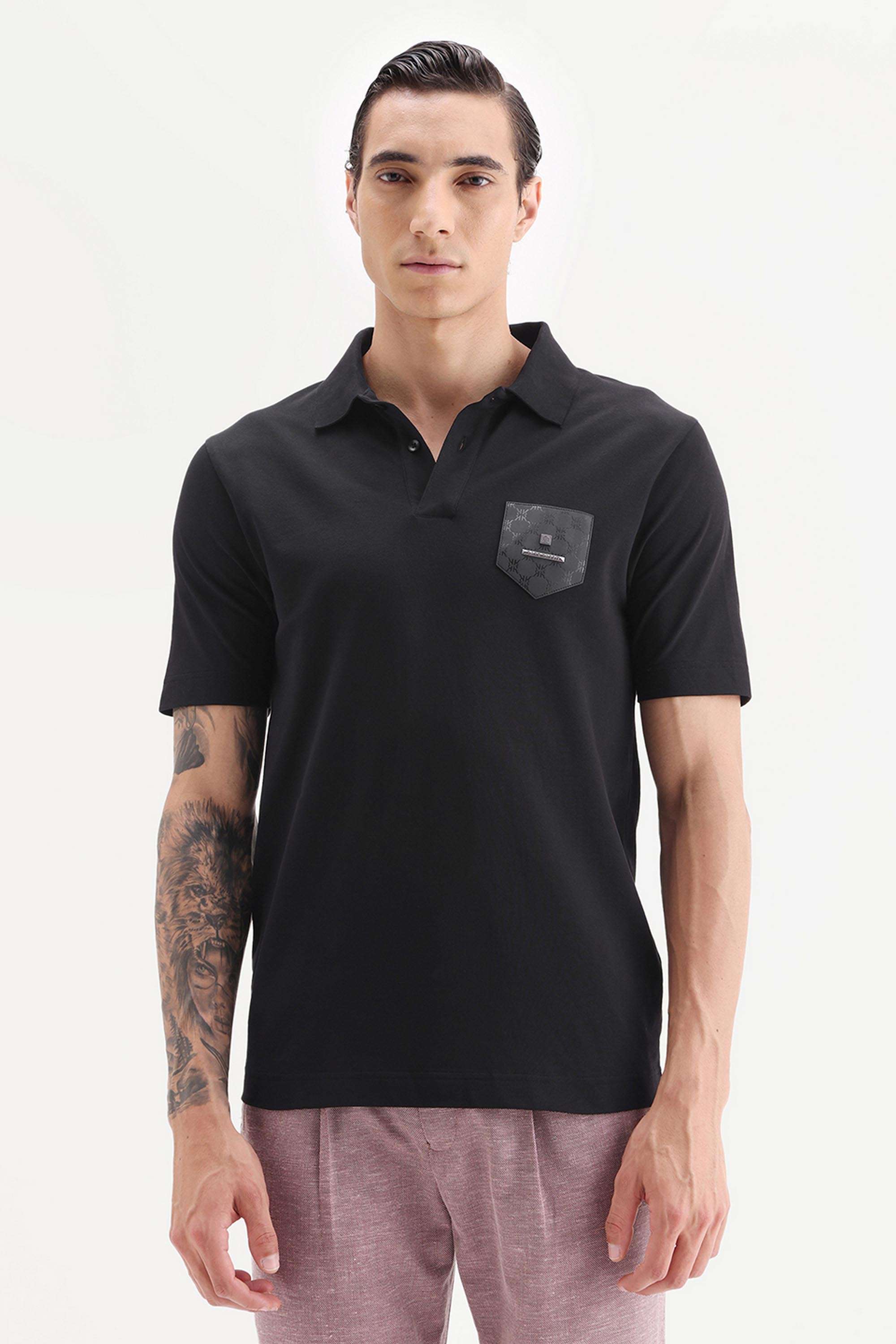 Solid-Cotton-Regular-Fit-Men-Polo-T-Shirt