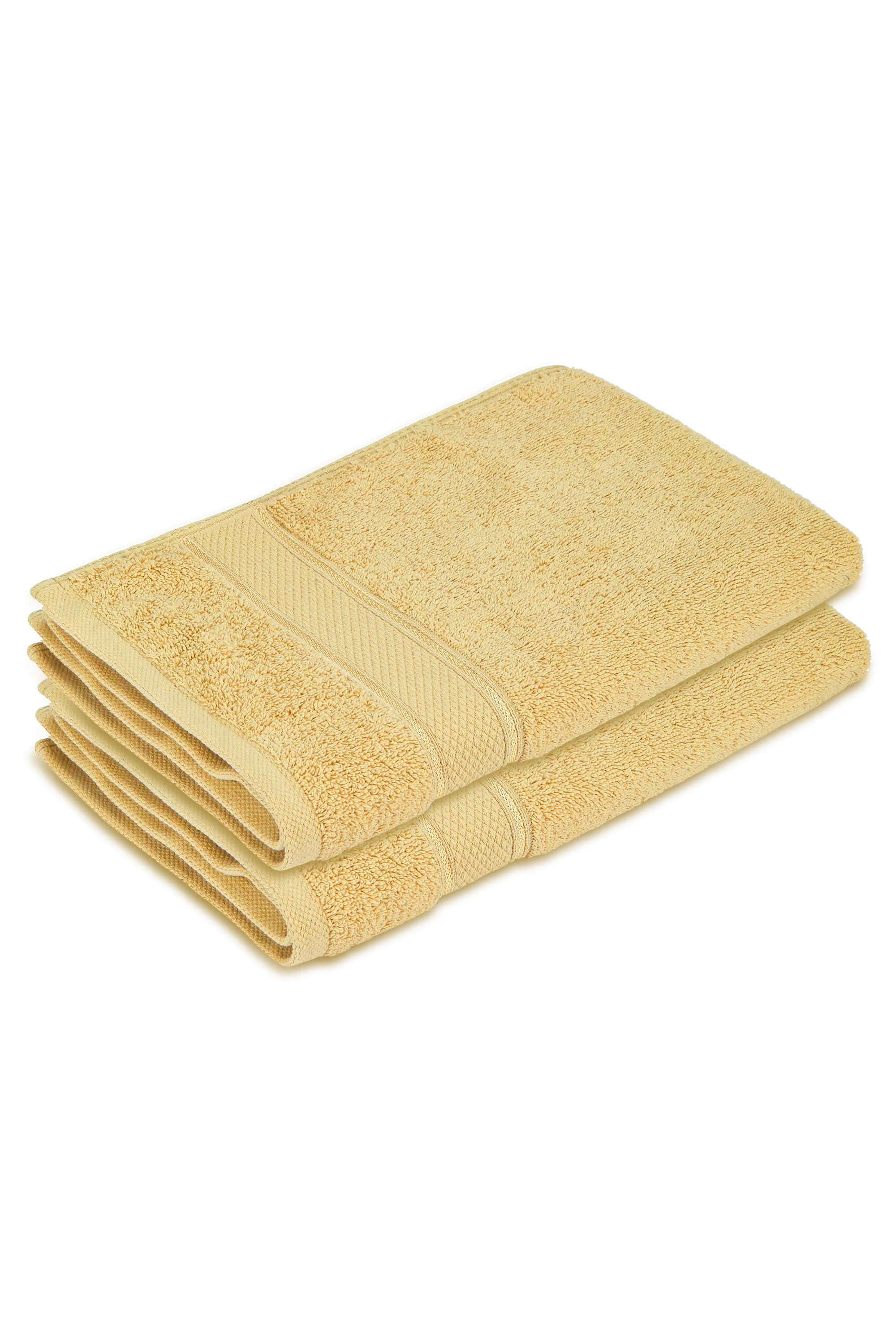 Luxe-Loom-100--Cotton-550-GSM-Light-Yellow-Hand-Towels---Pack-of-2