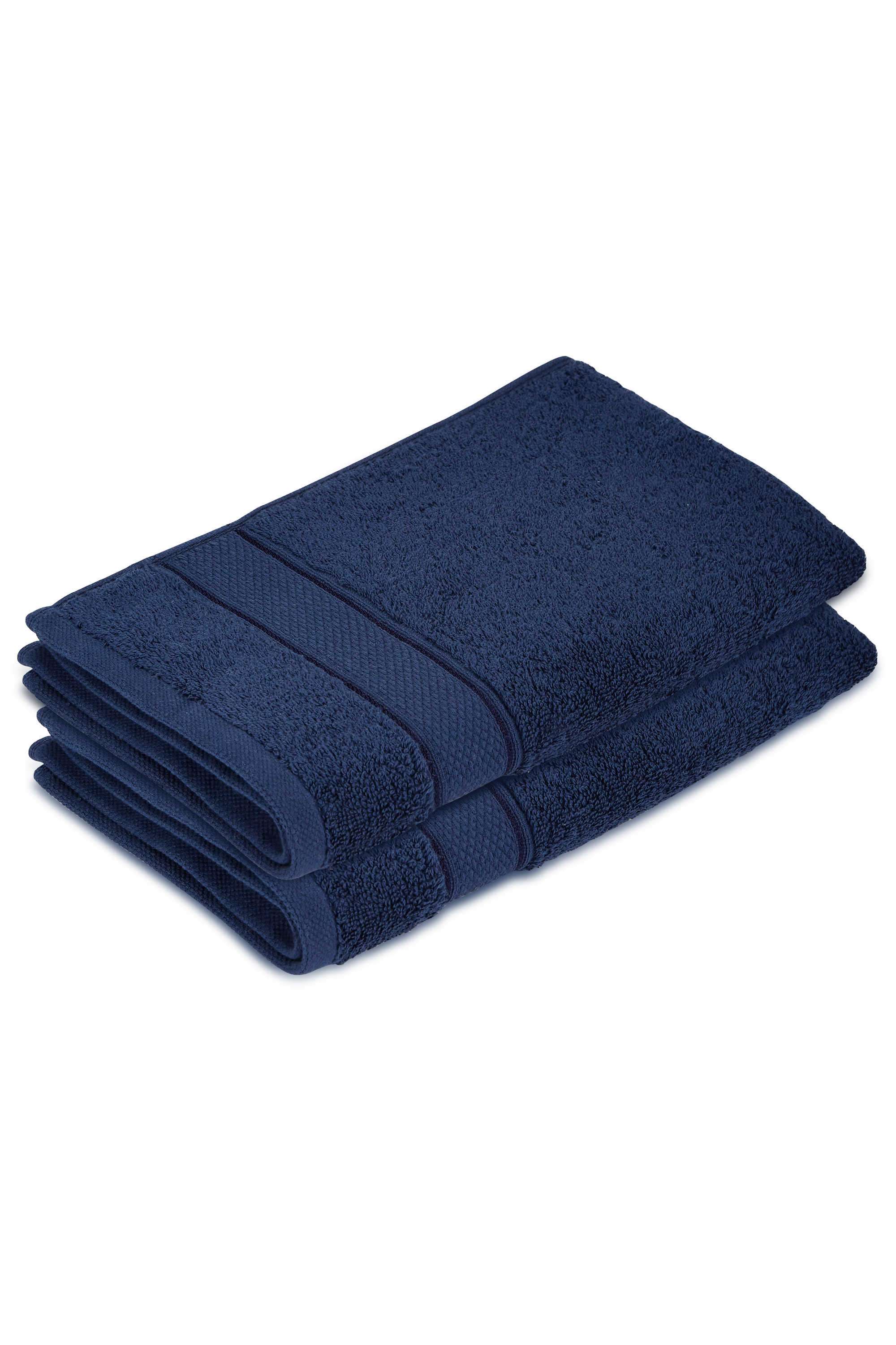 Luxe-Loom-100--Cotton-550-GSM-Blue-Hand-Towels---Pack-of-2