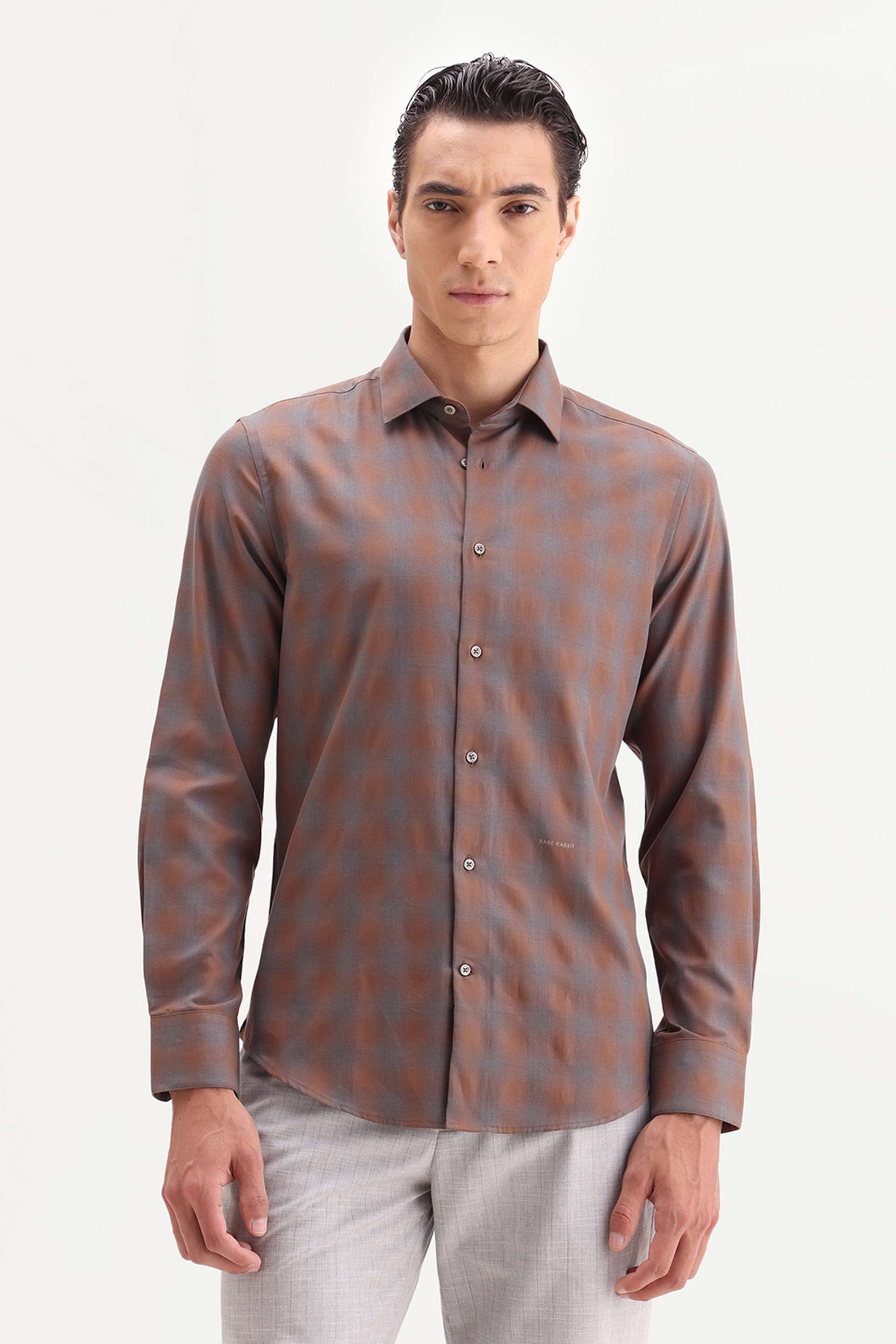 Solid-Cotton-Regular-Fit-Men-s-Casual-Shirt