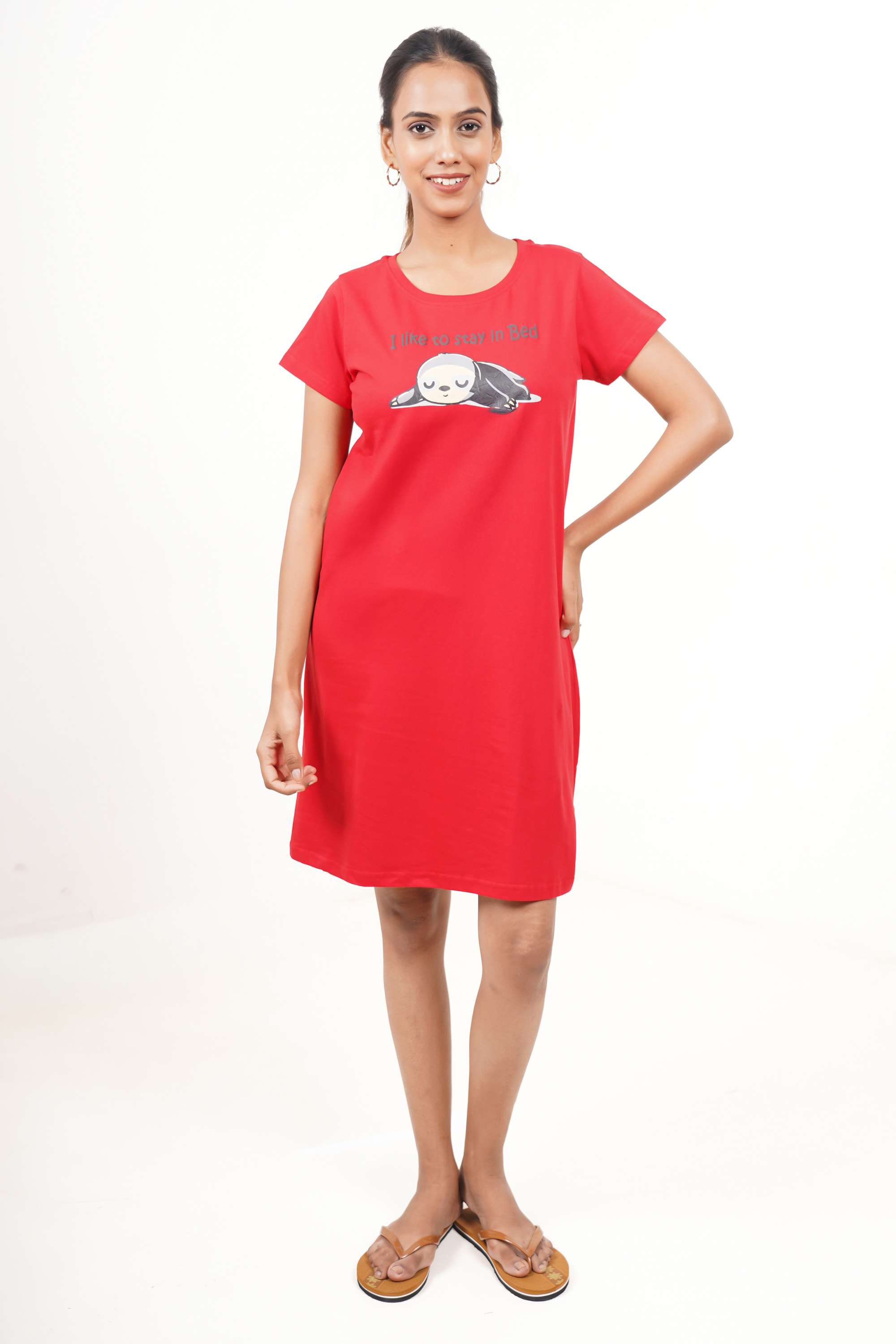 Half-Sleeves-Regular-Fit-Jersey-Women-s-Night-Dress