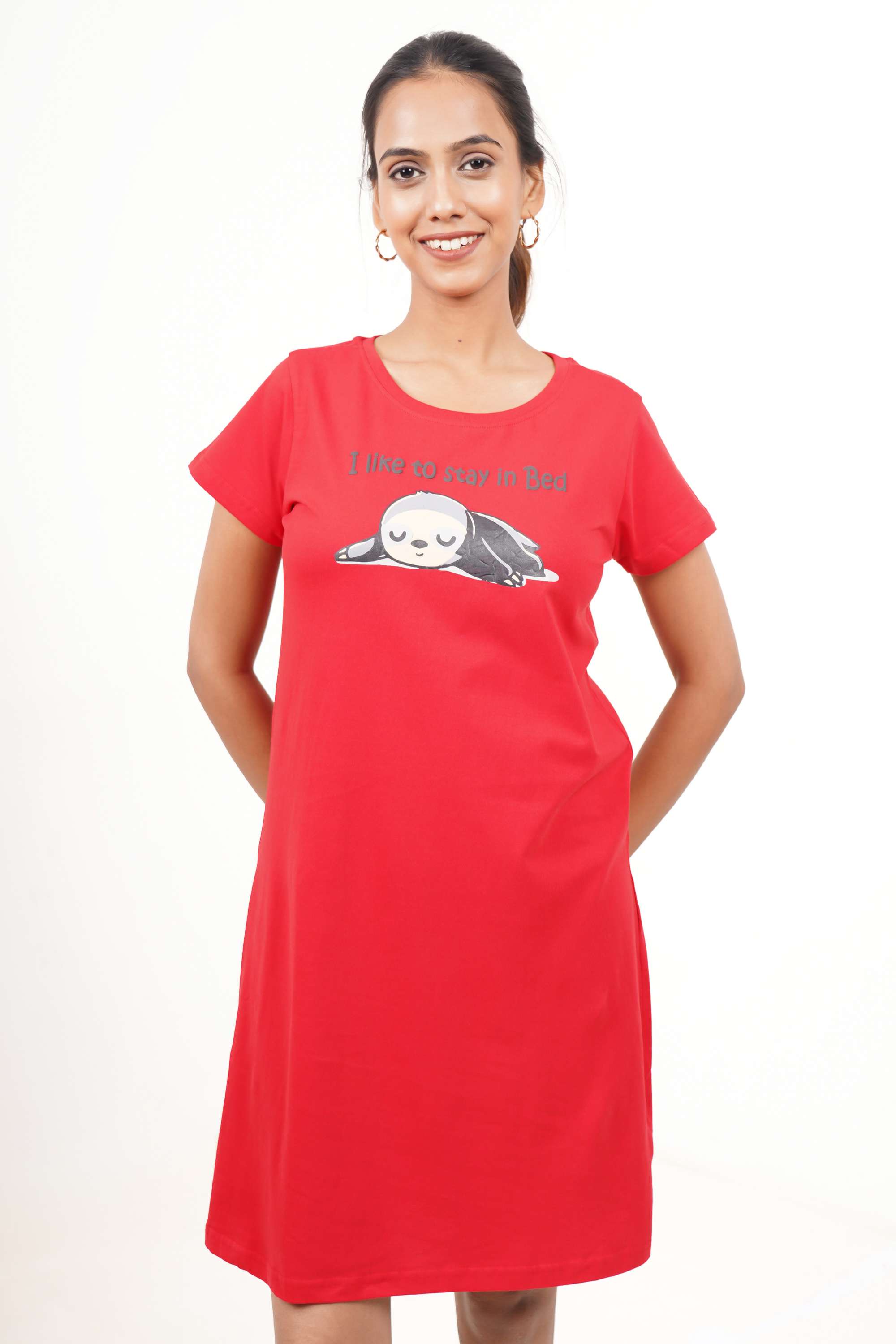 Half-Sleeves-Regular-Fit-Jersey-Women-s-Night-Dress