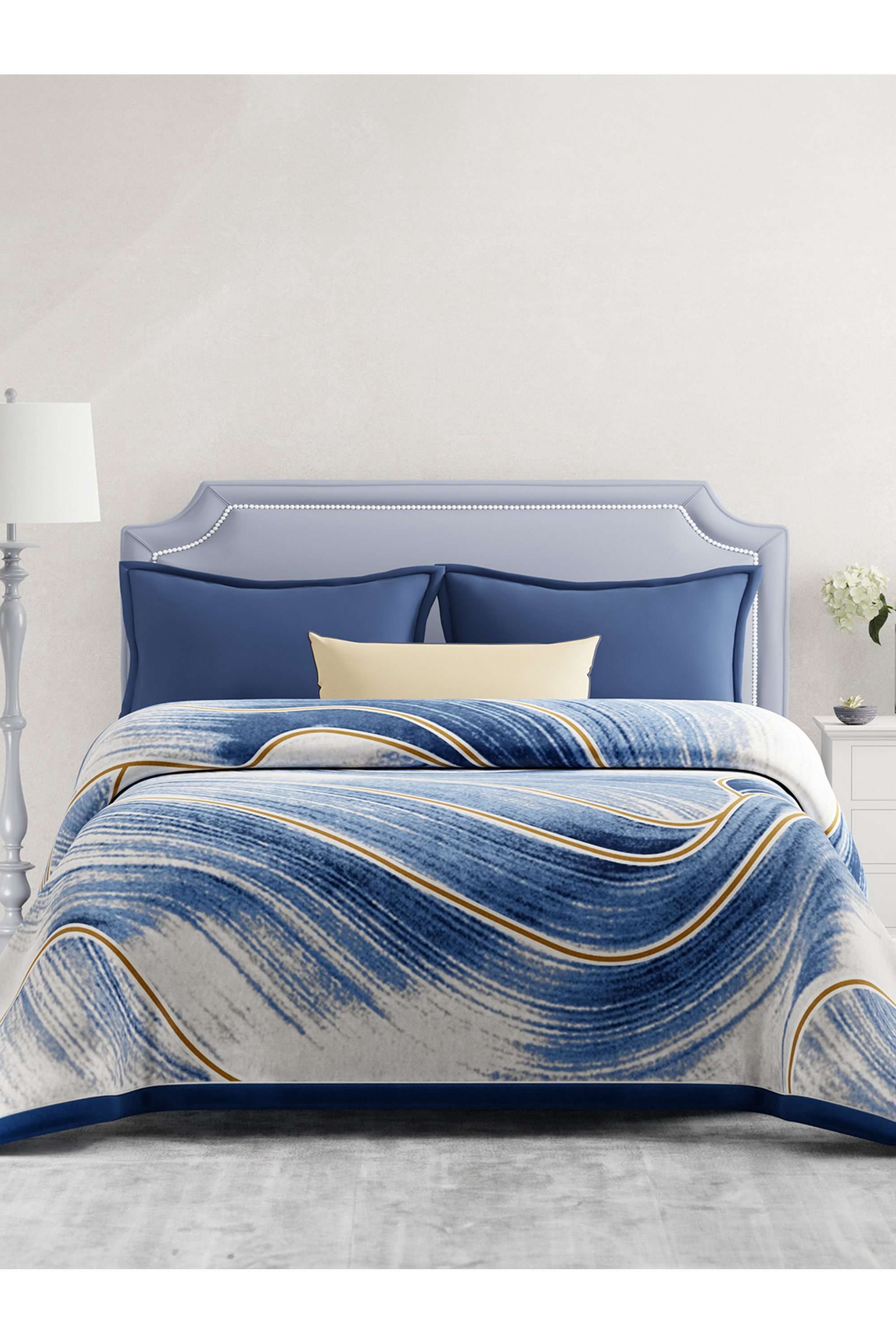 Platinum-Pulse-Blue-Abstract-100--Polyester-2-Ply-Double-Size-Blanket
