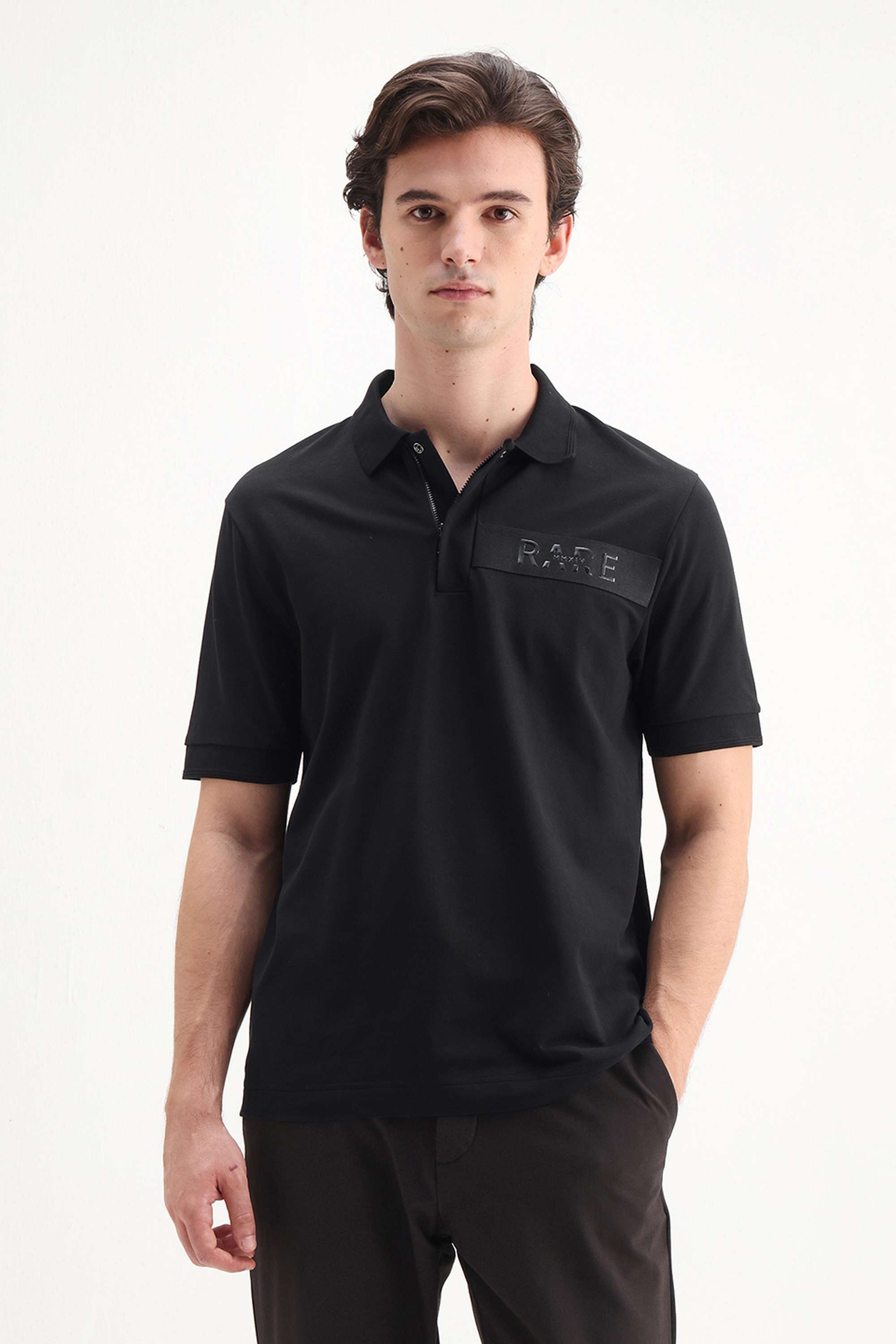 Solid-Cotton-Blend-Round-Neck-Men-s-T-Shirt