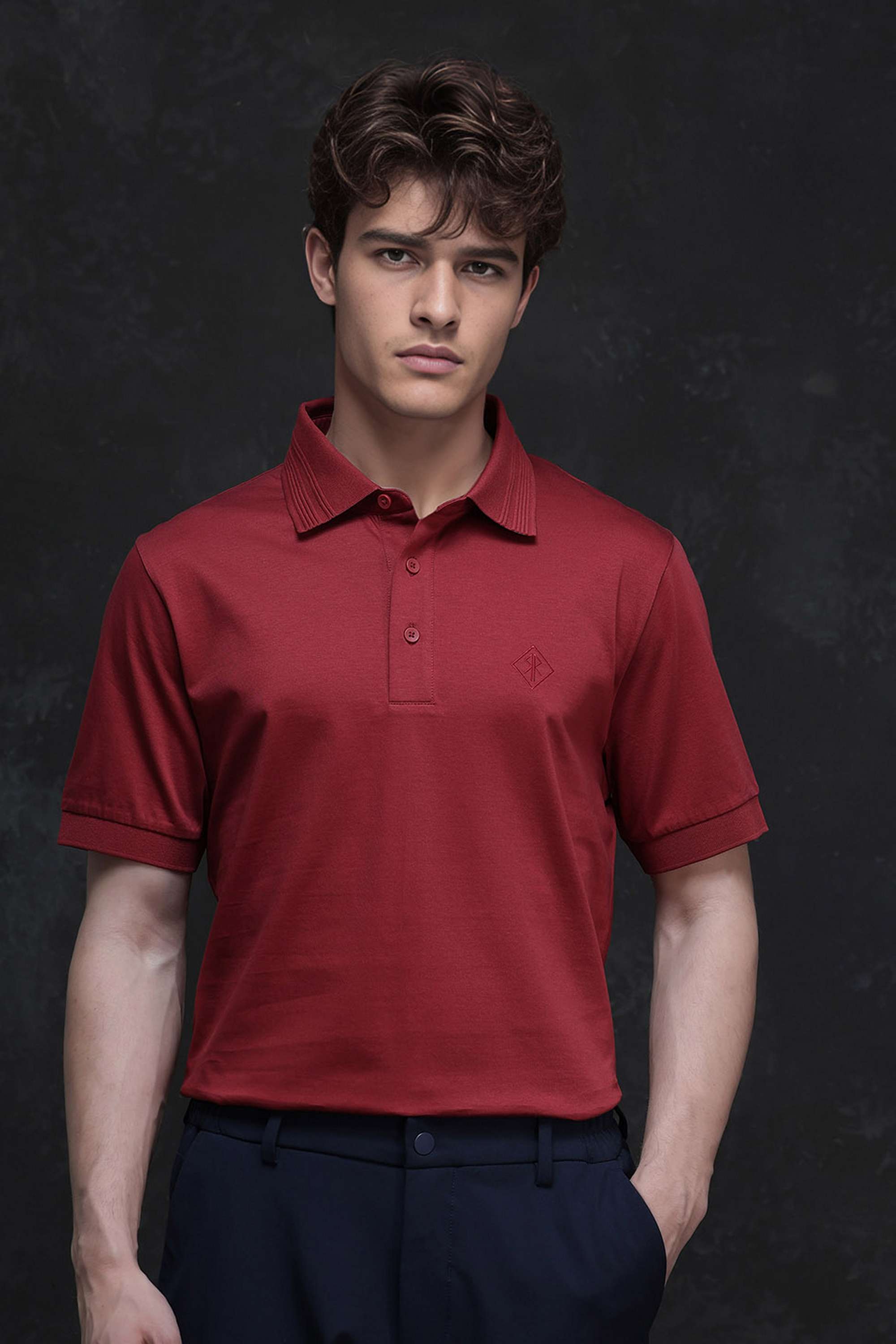 Solid-Cotton-Regular-Fit-Men-Polo-T-Shirt