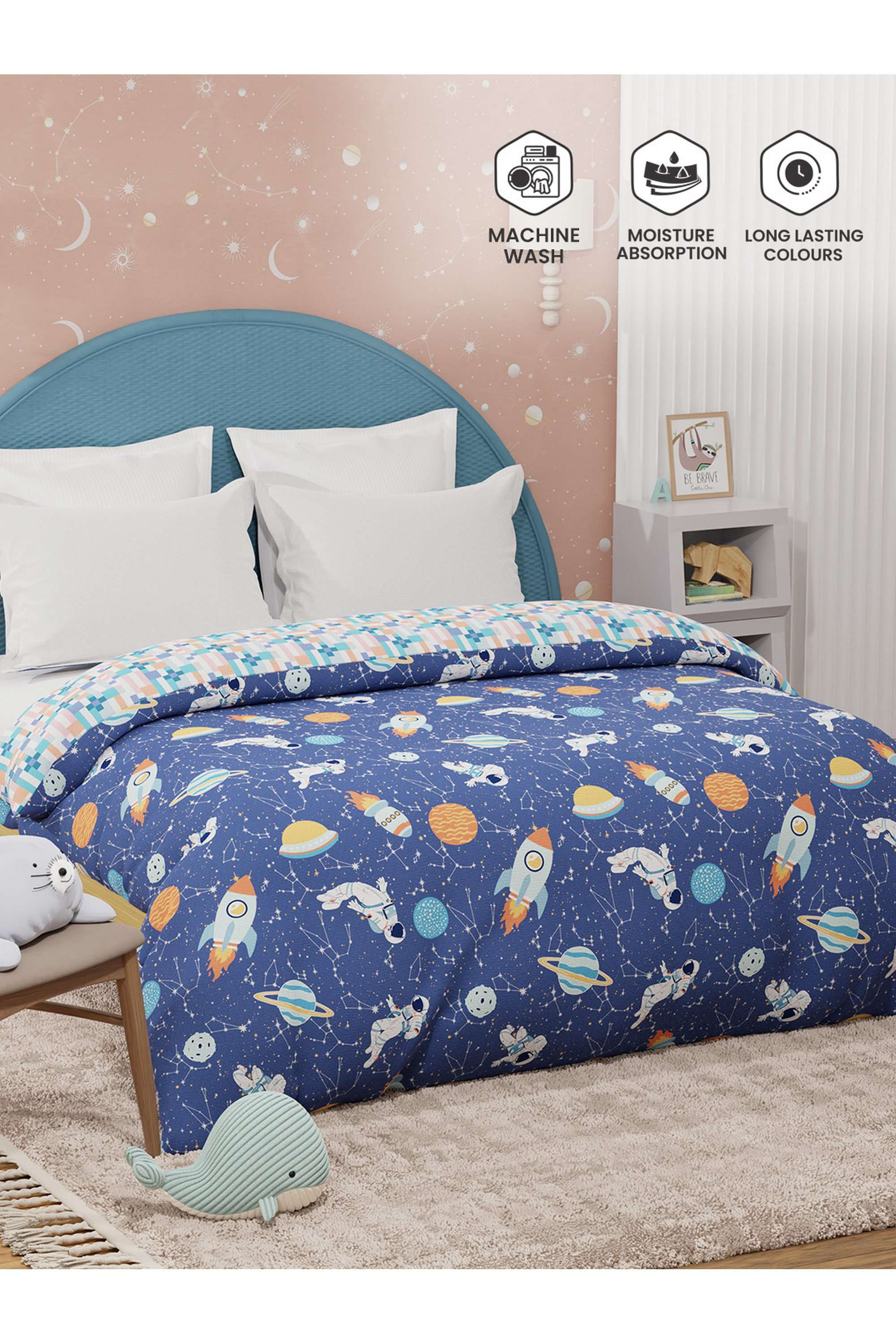 Rock-N-Room-100--Cotton-200-TC-Dark-Blue-Space-&-Rocket-Printed-Reversible-Double-Comforter