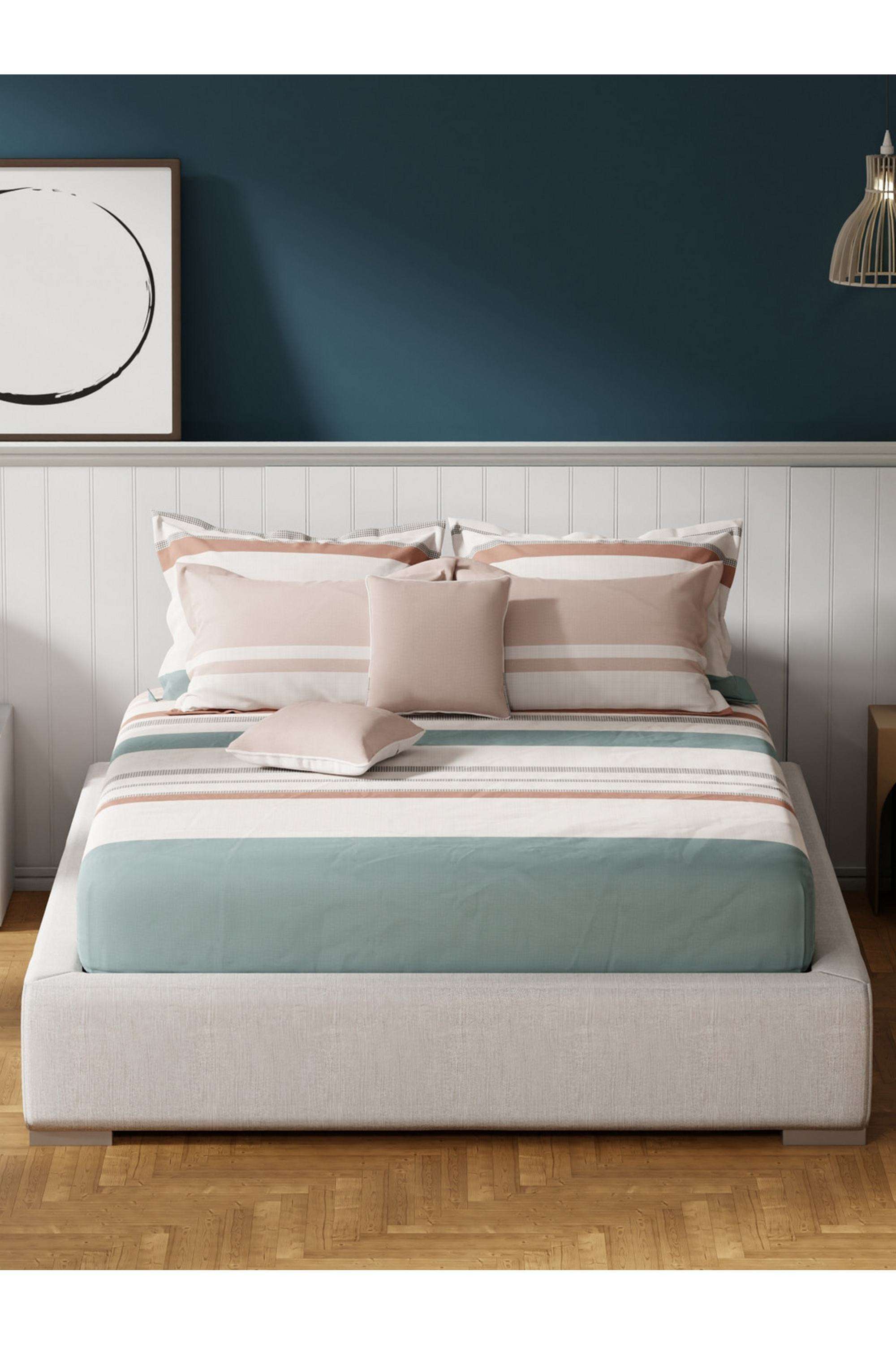 Royal-Essence-Fashion-Colours-100--Cotton-400-TC-Multicolor-Geometrical-King-Bedsheet-Set
