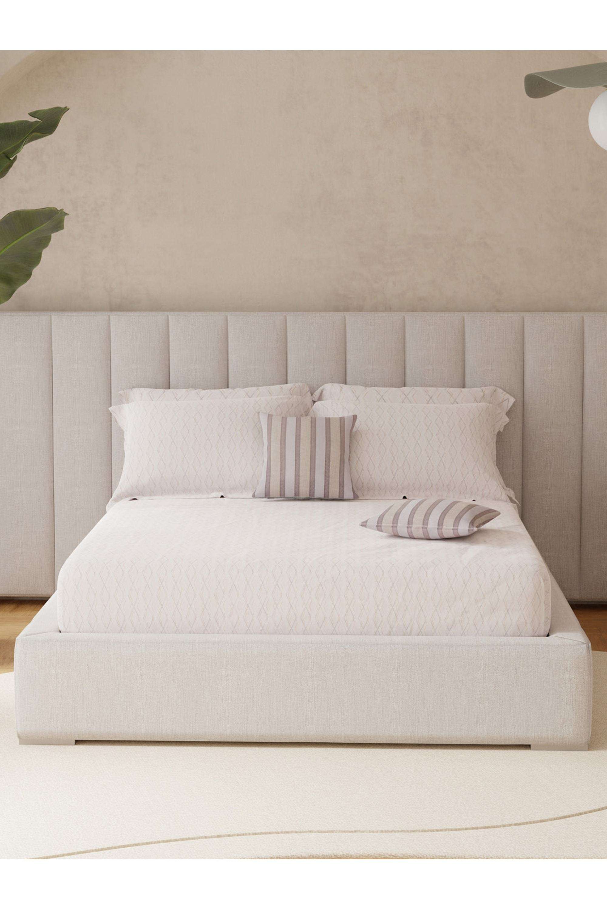 Royal-Essence-Holara-100--Cotton-400-TC-Cream-Geometrical-King-Bedsheet-Set