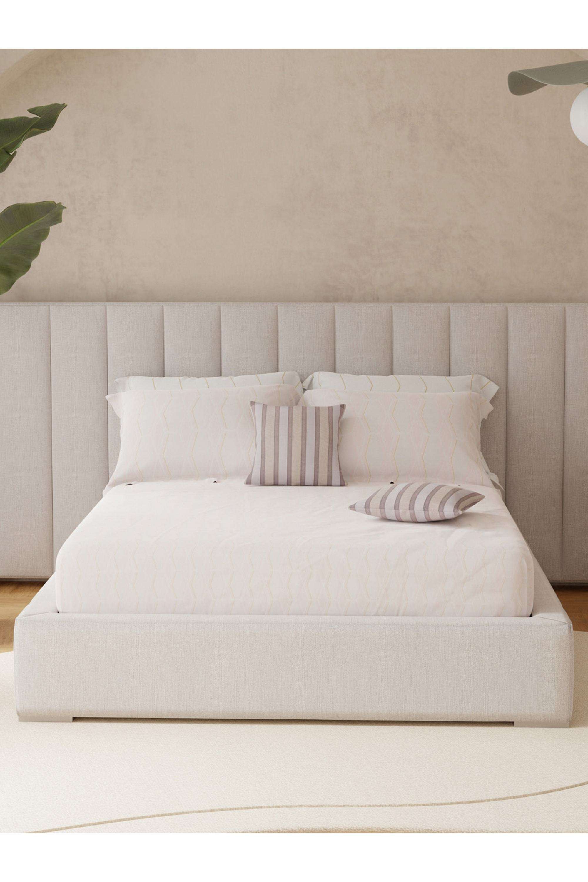 Royal-Essence-Holara-100--Cotton-400-TC-Cream-Stripes-King-Bedsheet-Set