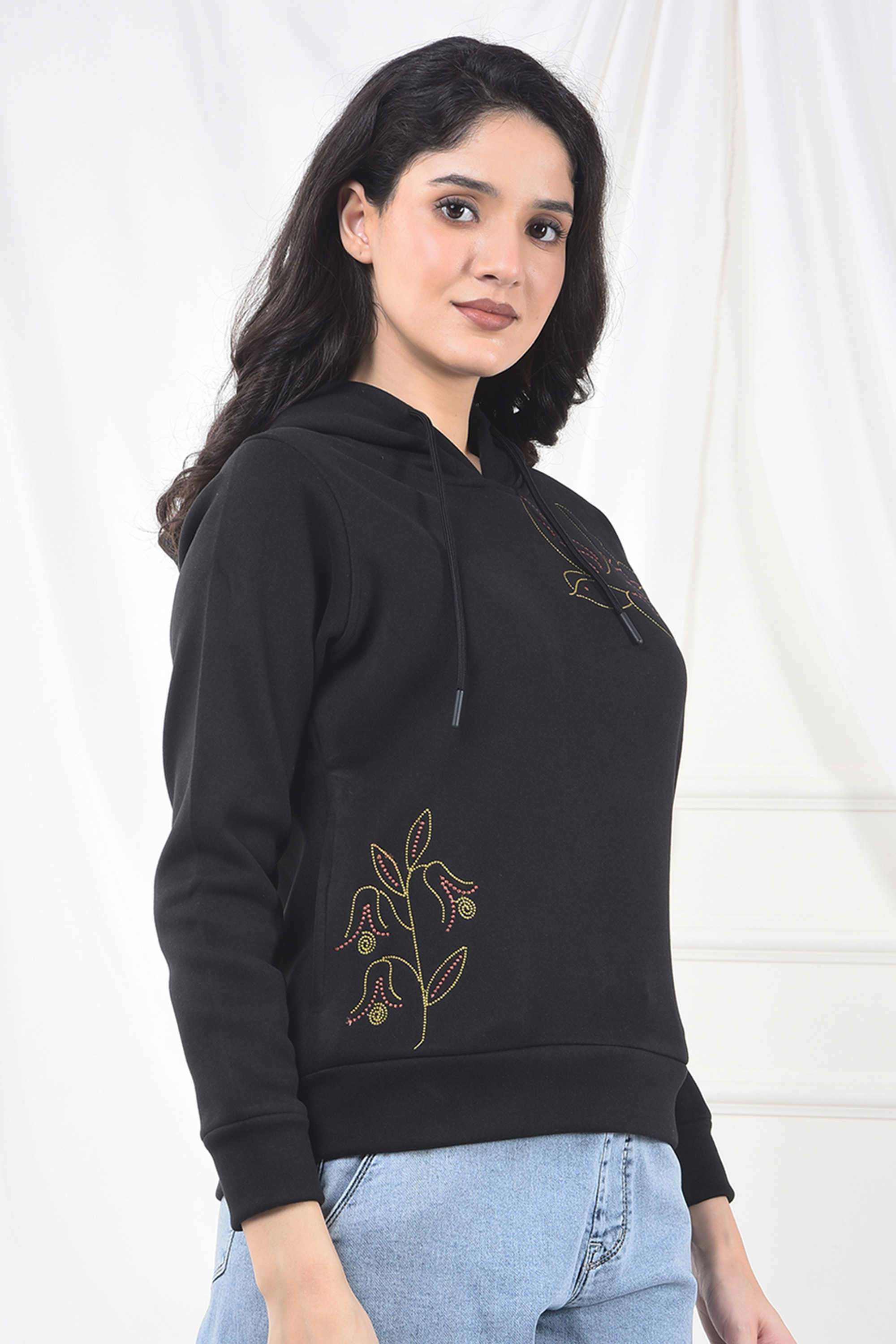 crimsoune club Printed Blended Fabric Hooded Women's Sweatshirt-picture-10