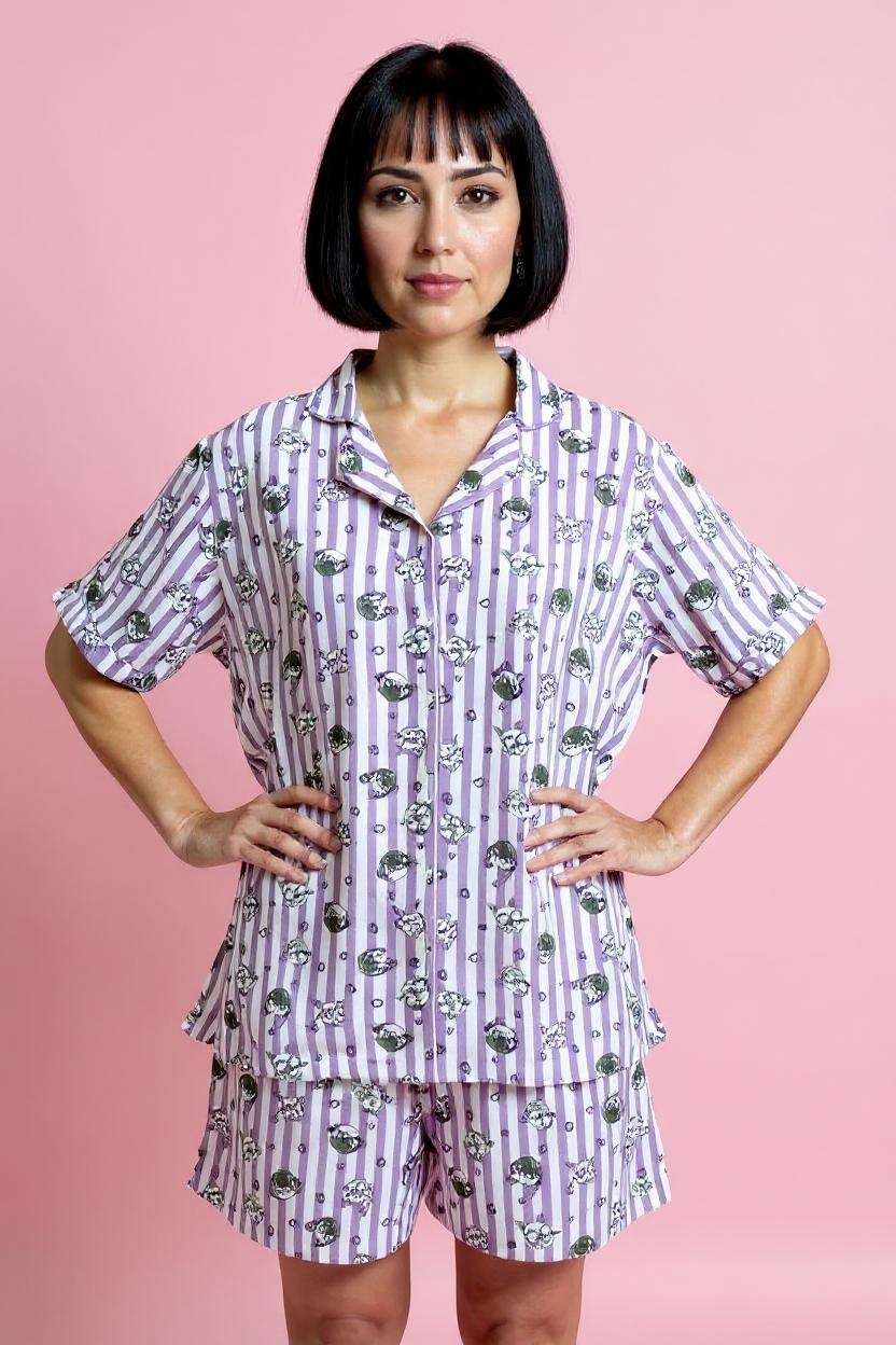 Printed-Round-Neck-Viscose-Women-Co-Ord-Set