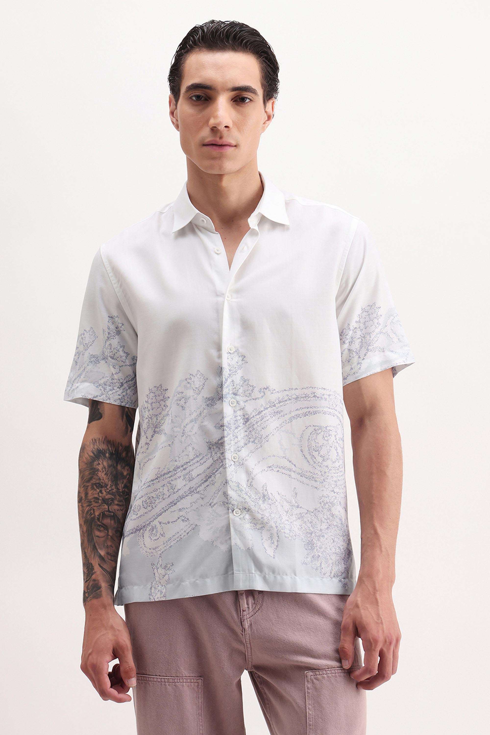 Printed-Cotton-Blend-Regular-Fit-Men-s-Casual-Shirt