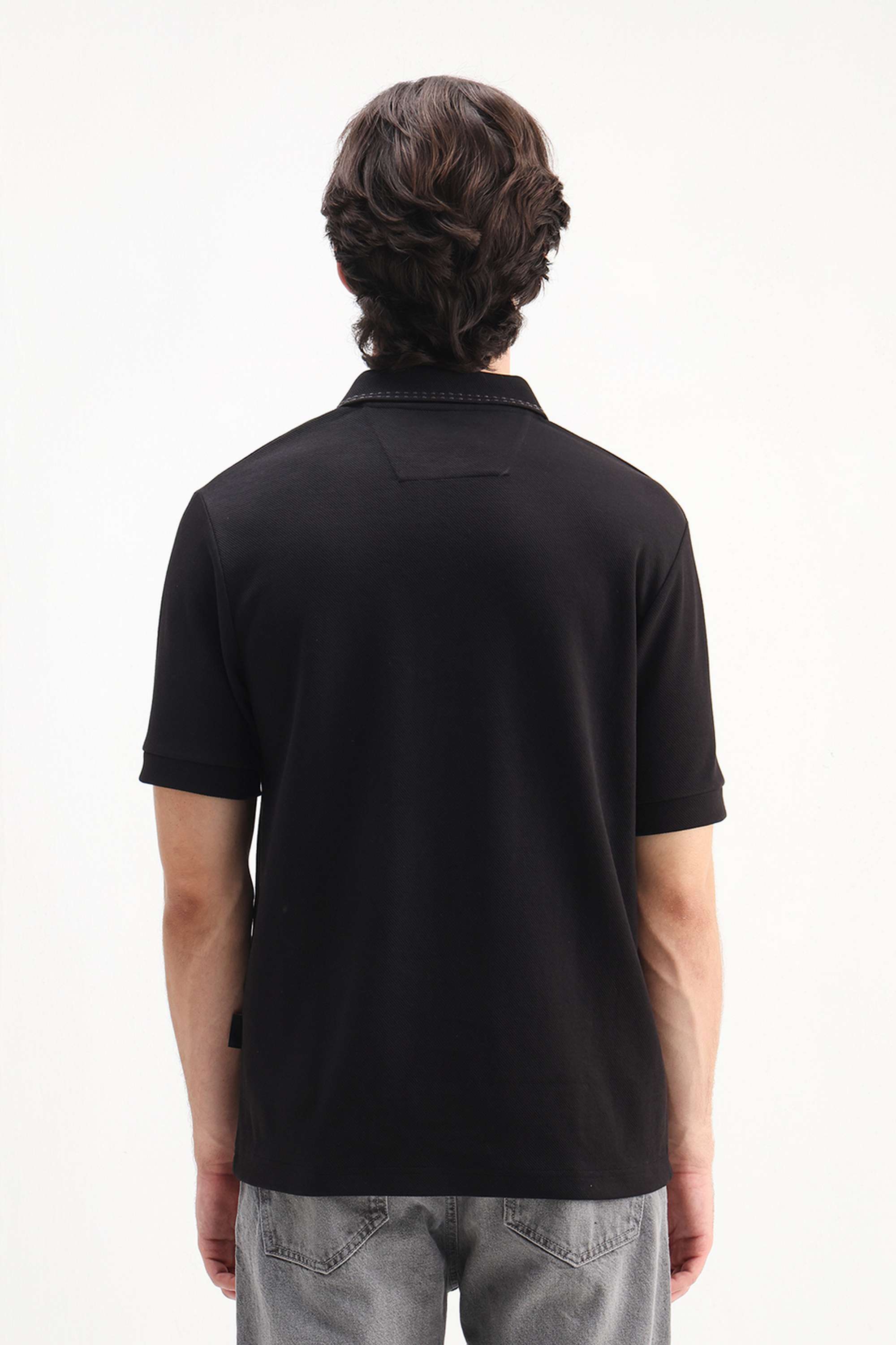 Solid-Polyester-Regular-Fit-Men-Polo-T-Shirt