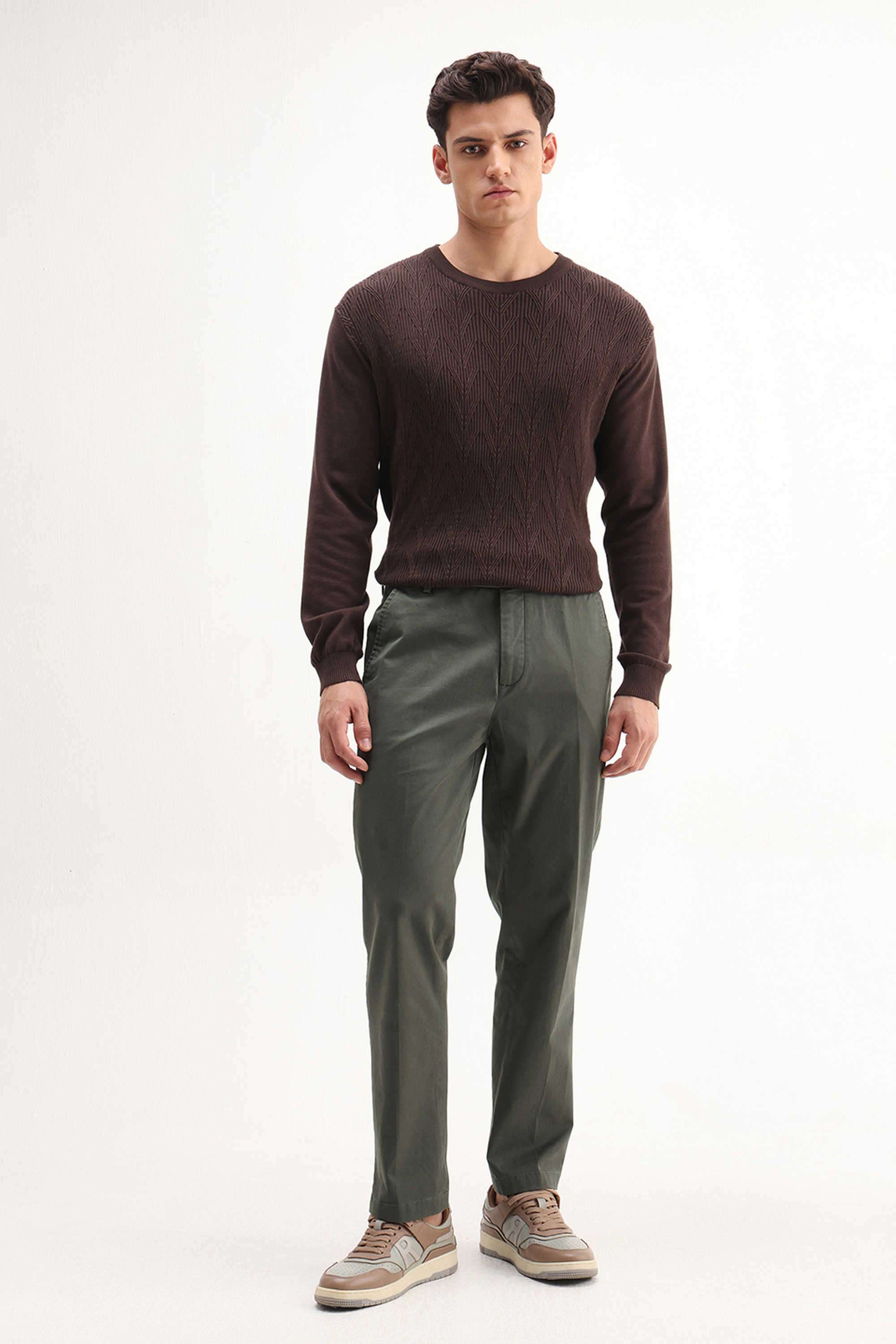 Solid-Cotton-Regular-Fit-Men-s-Casual-Trousers