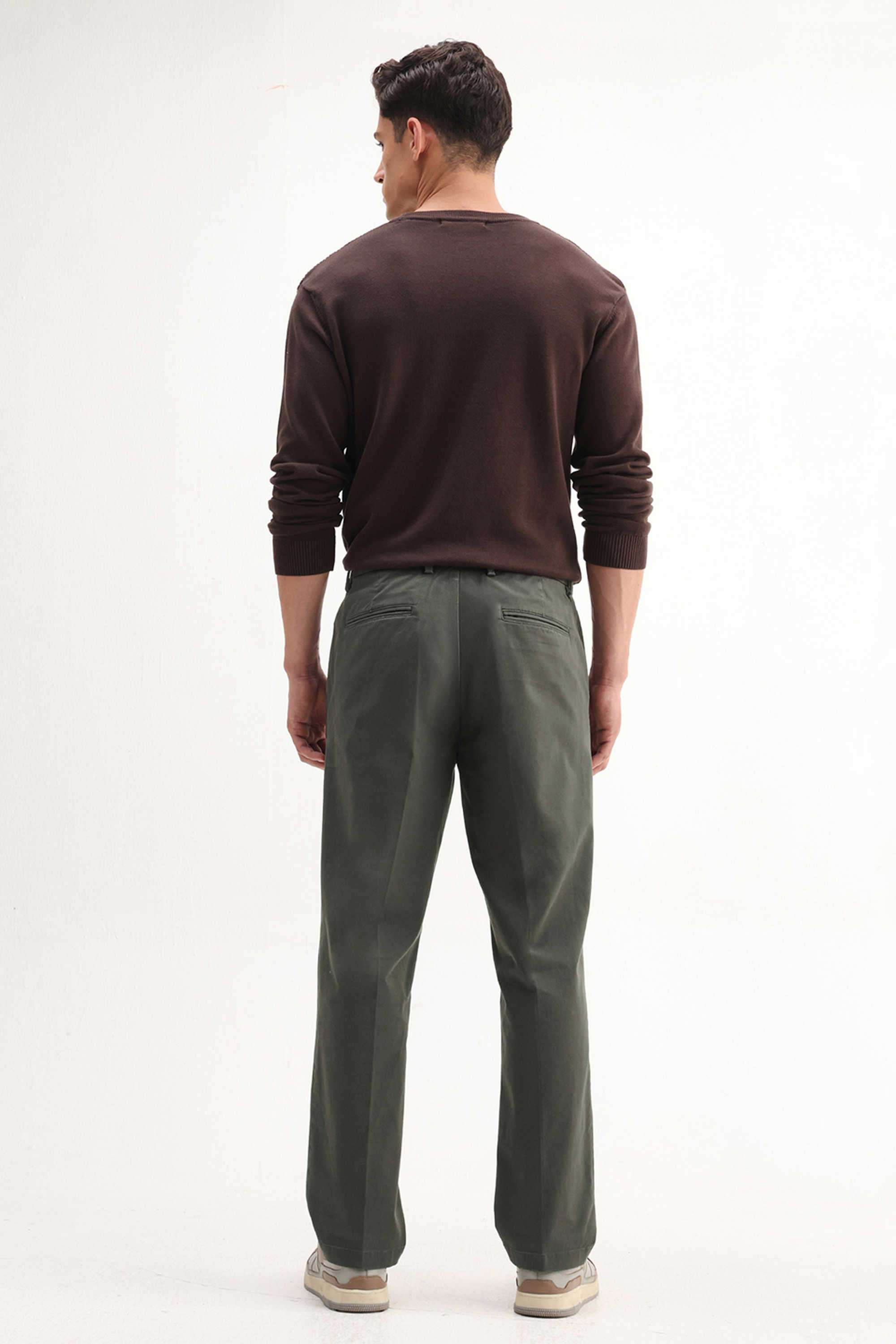 Solid-Cotton-Regular-Fit-Men-s-Casual-Trousers