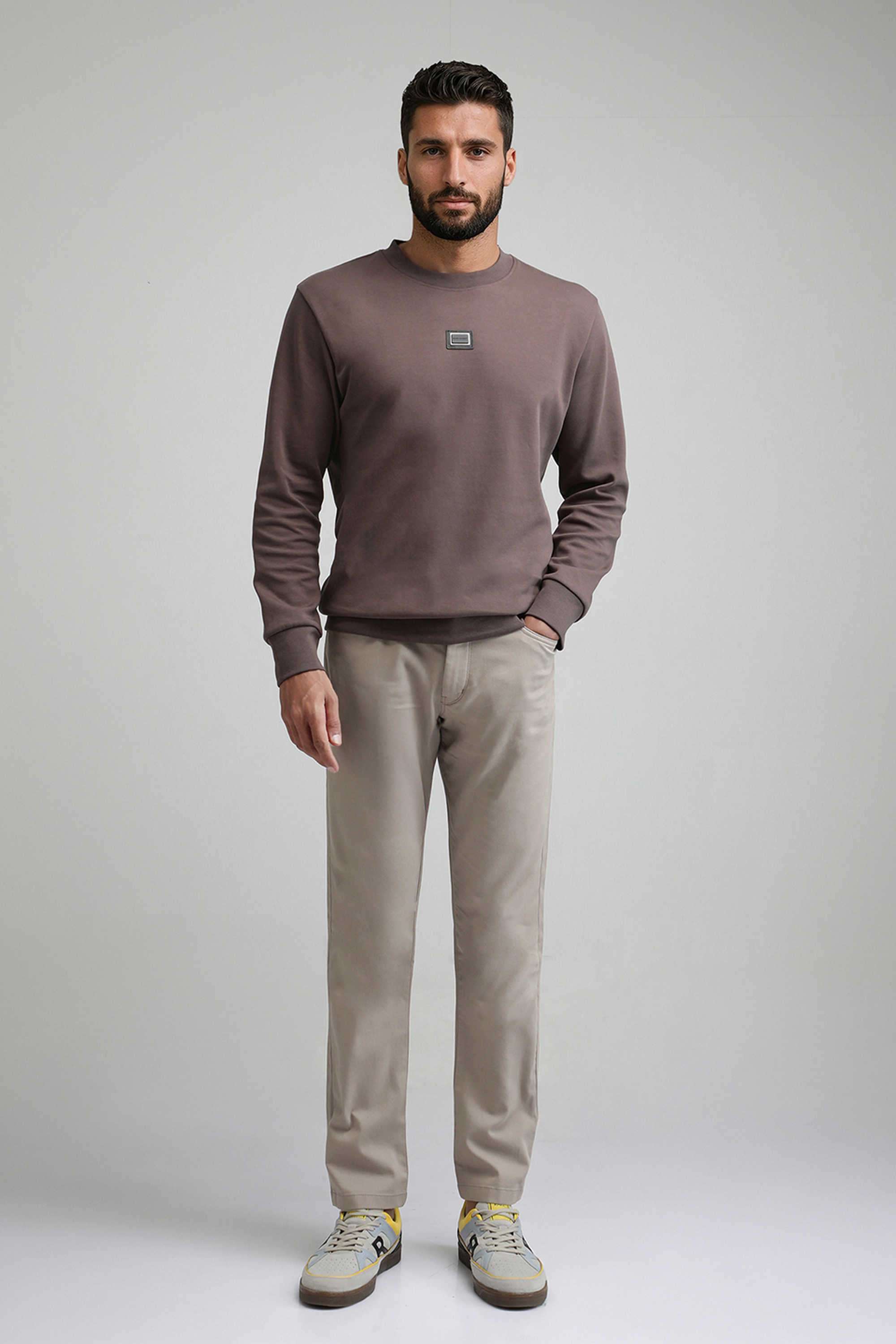 Solid-Cotton-Regular-Fit-Men-s-Casual-Trousers