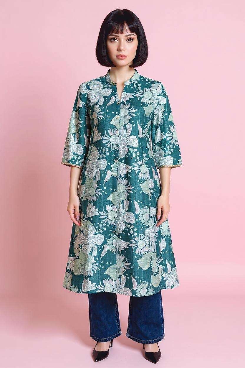 Printed-Polyester-Collared-Women-s-Casual-Wear-Kurta