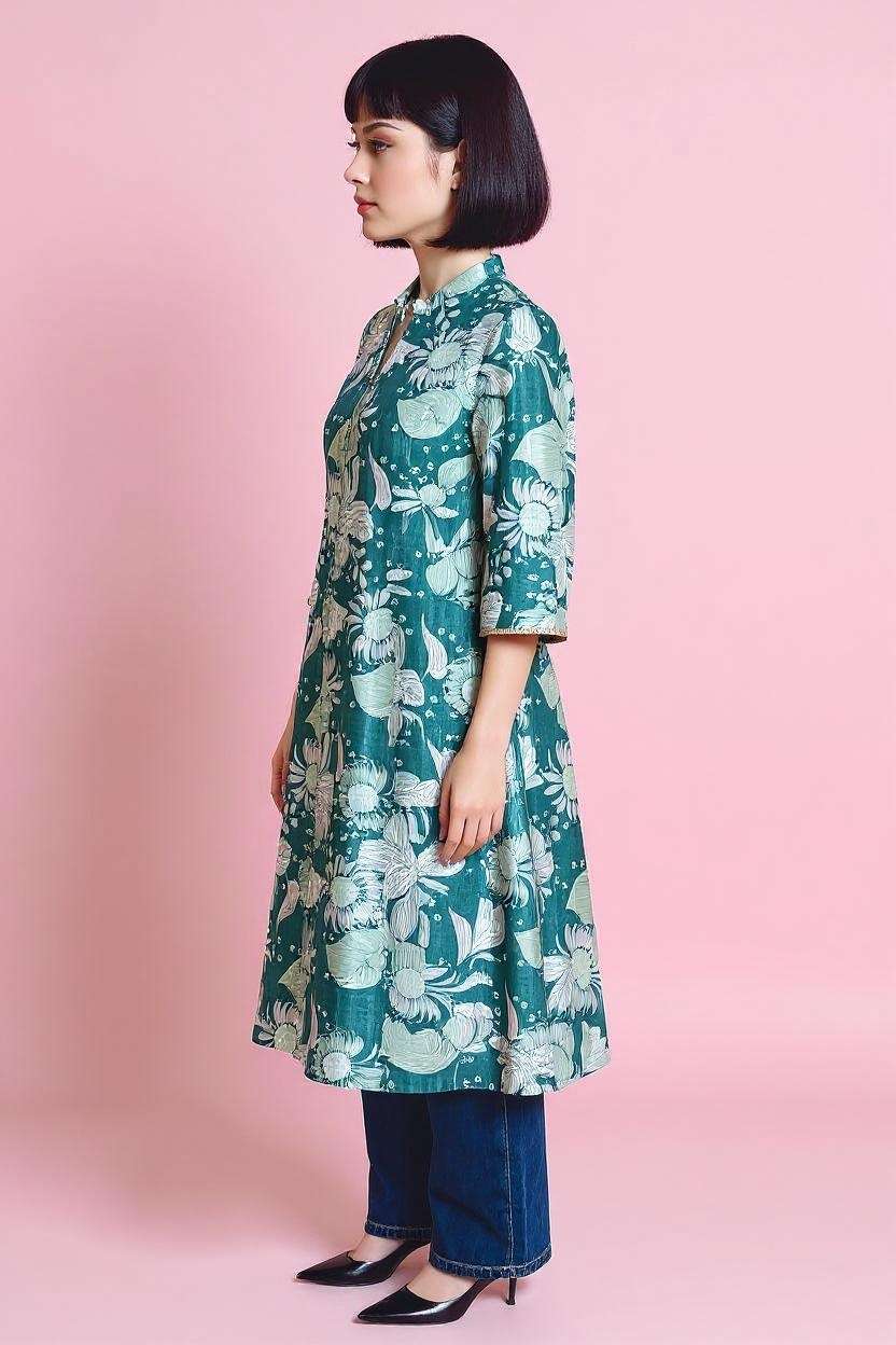 Printed-Polyester-Collared-Women-s-Casual-Wear-Kurta