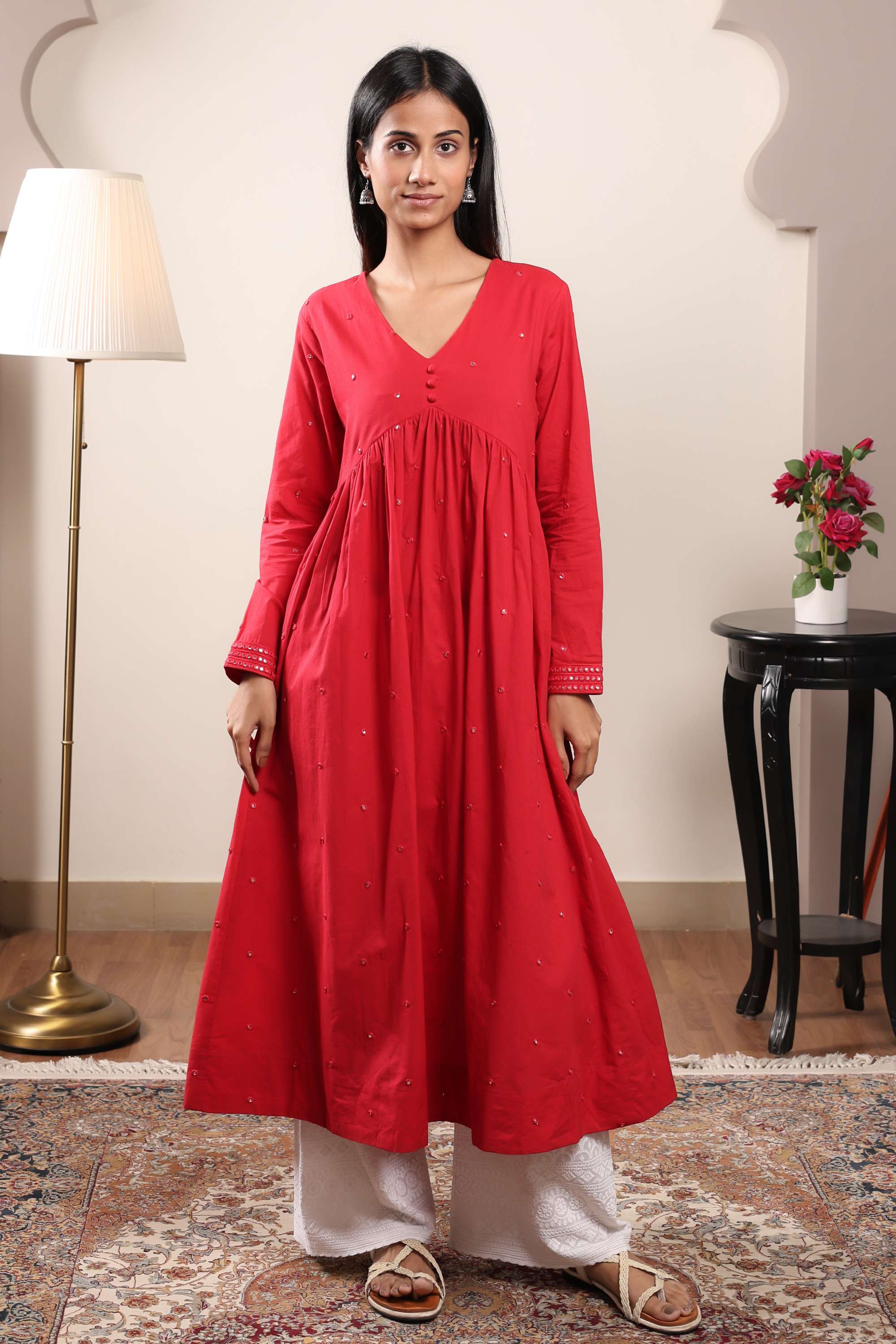 Embroidered-Cotton-Relaxed-Fit-Women-s-Kurta