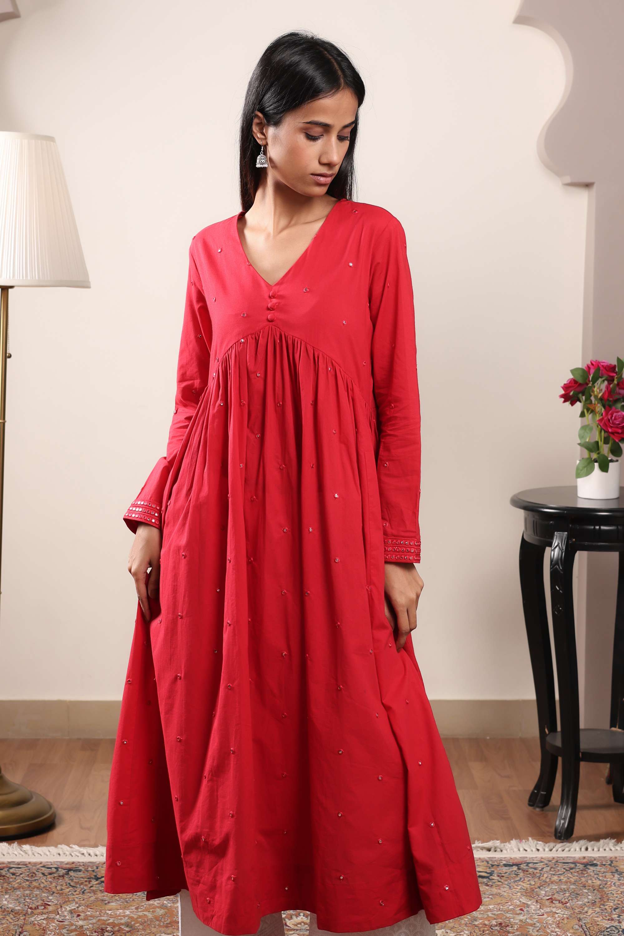 Embroidered-Cotton-Relaxed-Fit-Women-s-Kurta