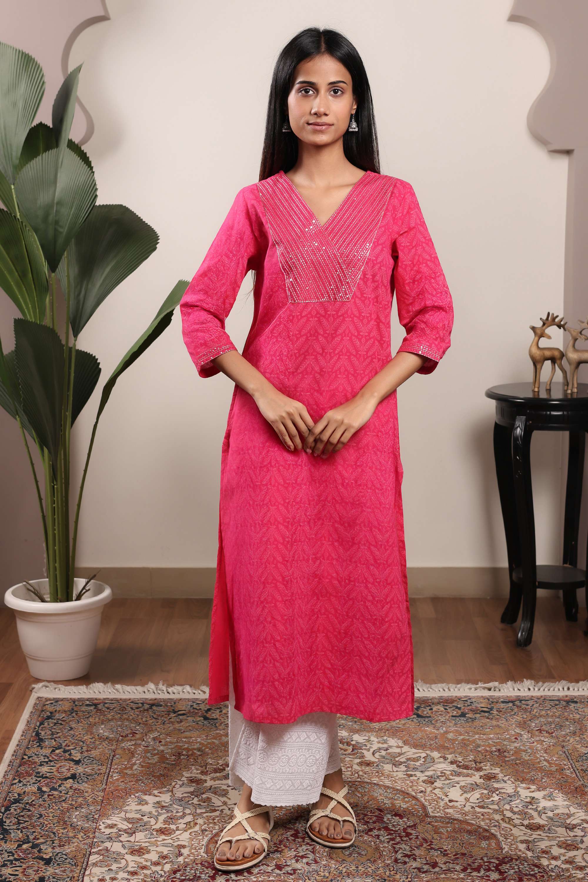 Embroidered-Cotton-Straight-Fit-Women-s-Kurta