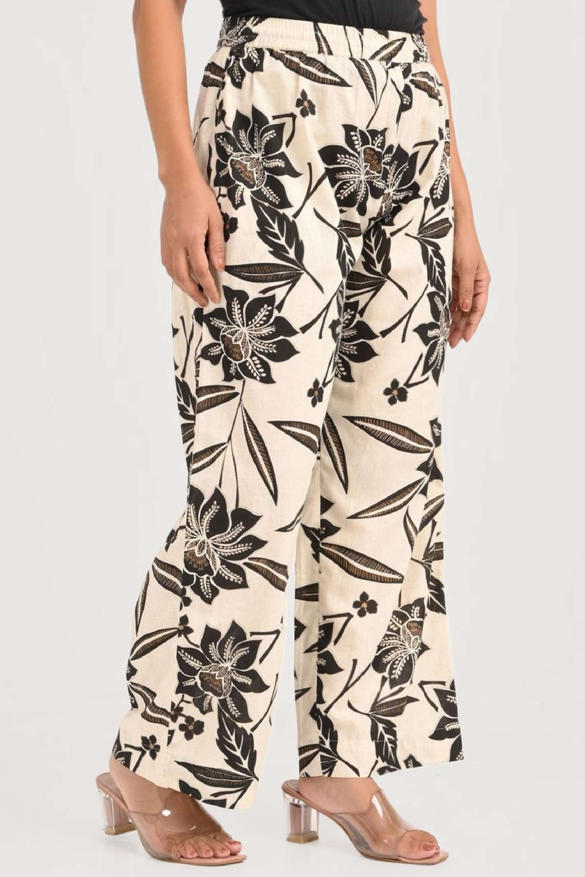 Printed-Full-Length-Cotton-Blend-Woven-Women-Pant