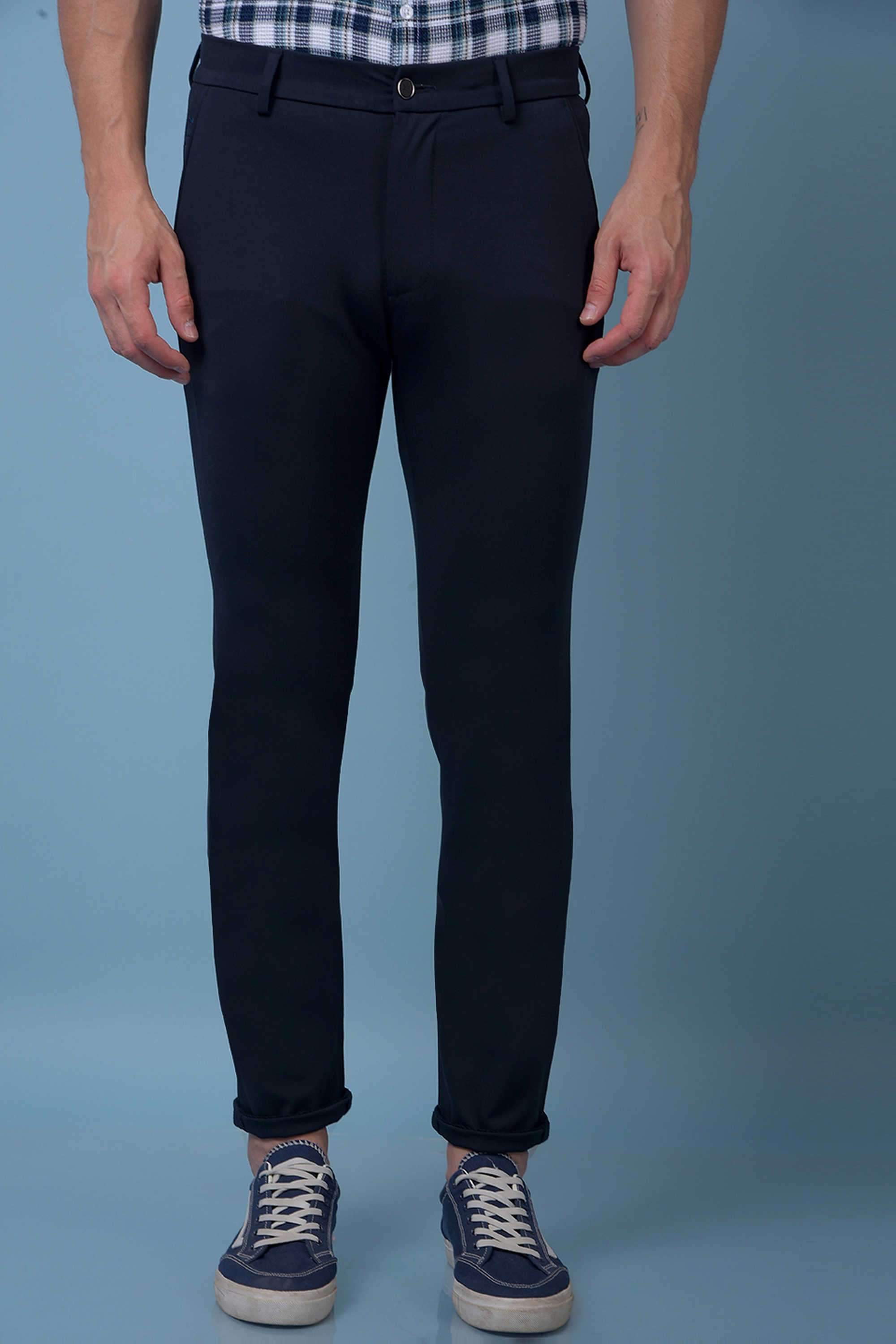 Solid-Blended-Fabric-Regular-Fit-Men-Casual-Wear-Trouser