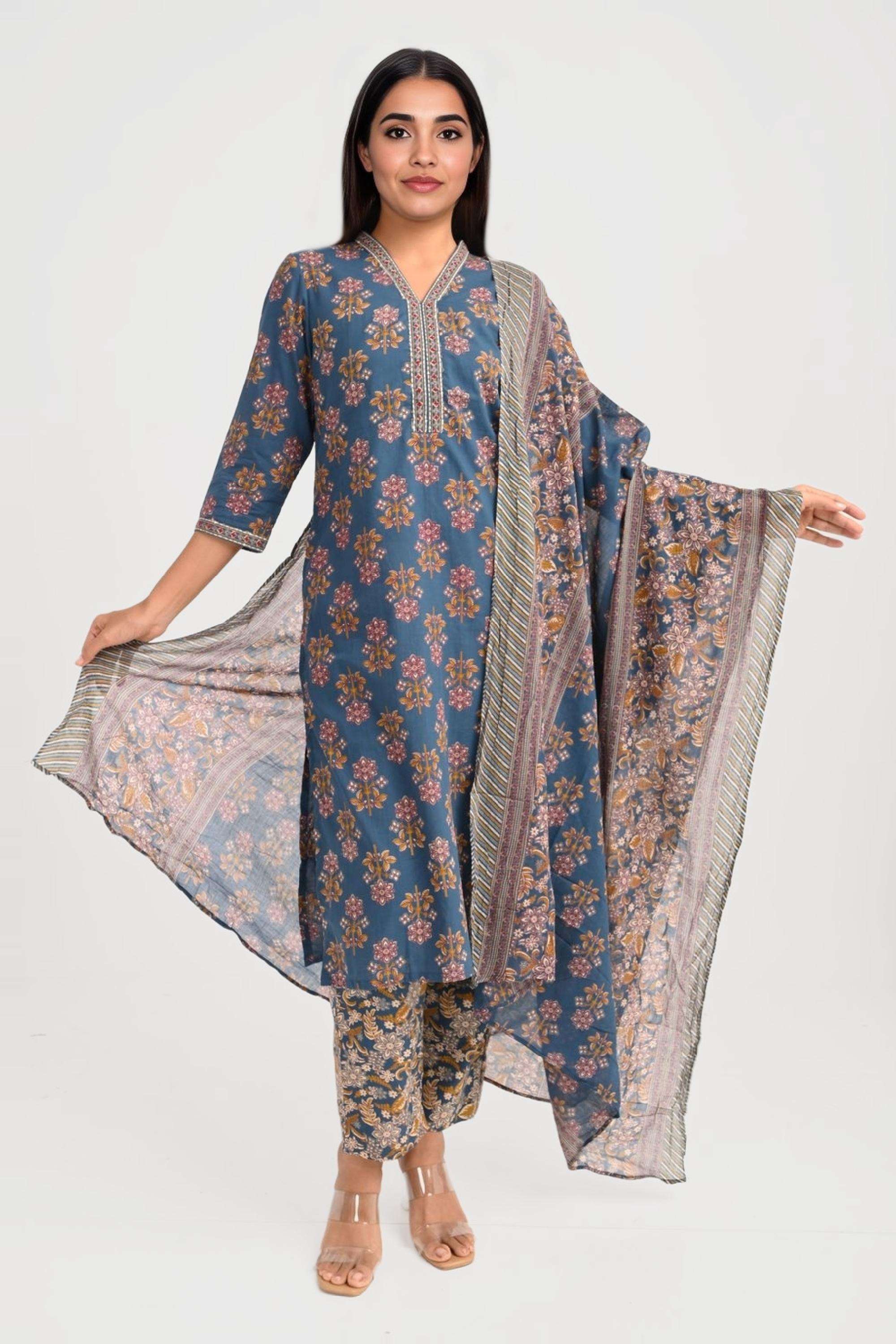 Printed-Cotton-Regular-Fit-Women-s-Kurta-Set