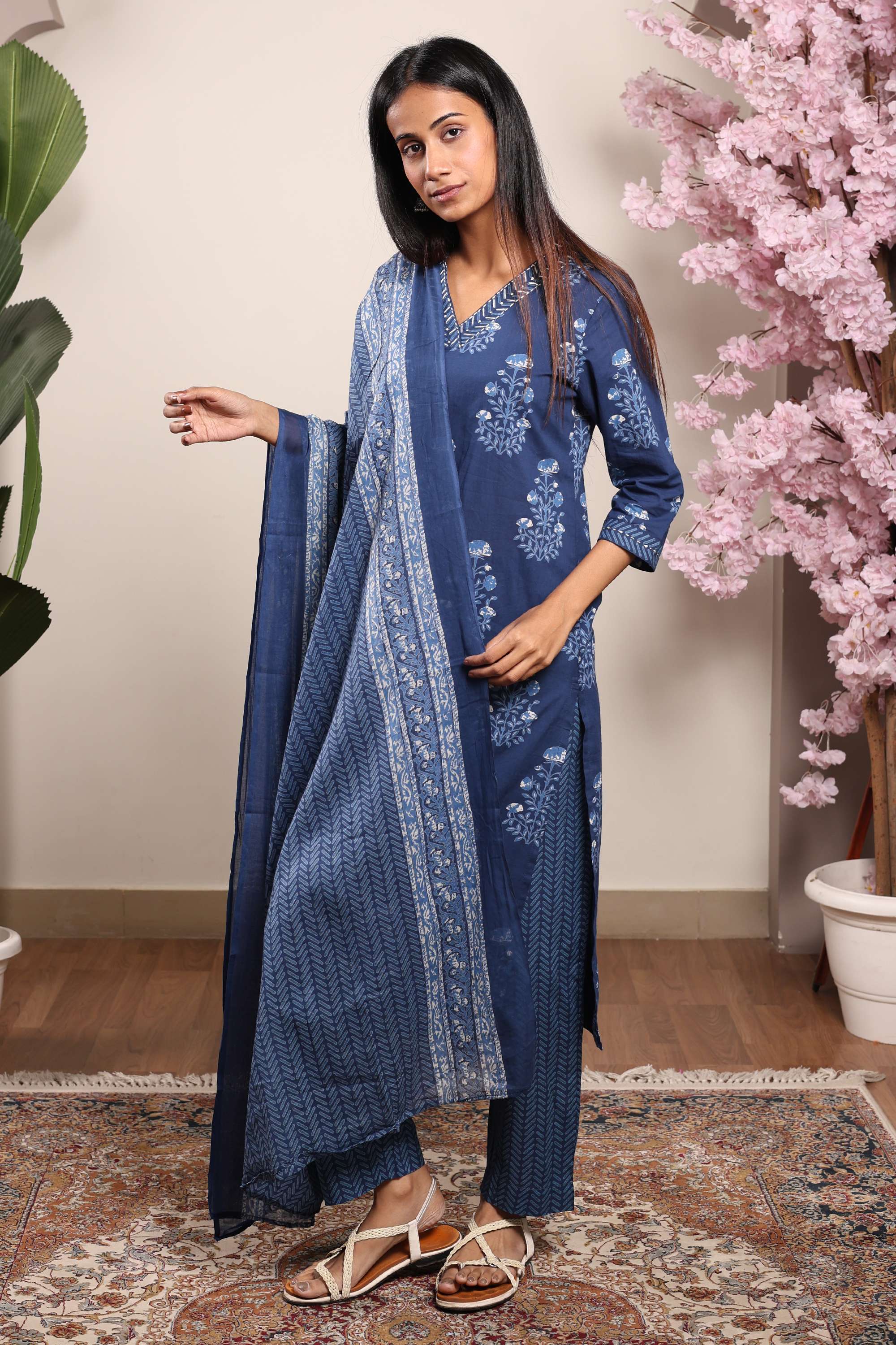 Printed-Cotton-Regular-Fit-Women-s-Kurta-Pant-Dupatta-Set