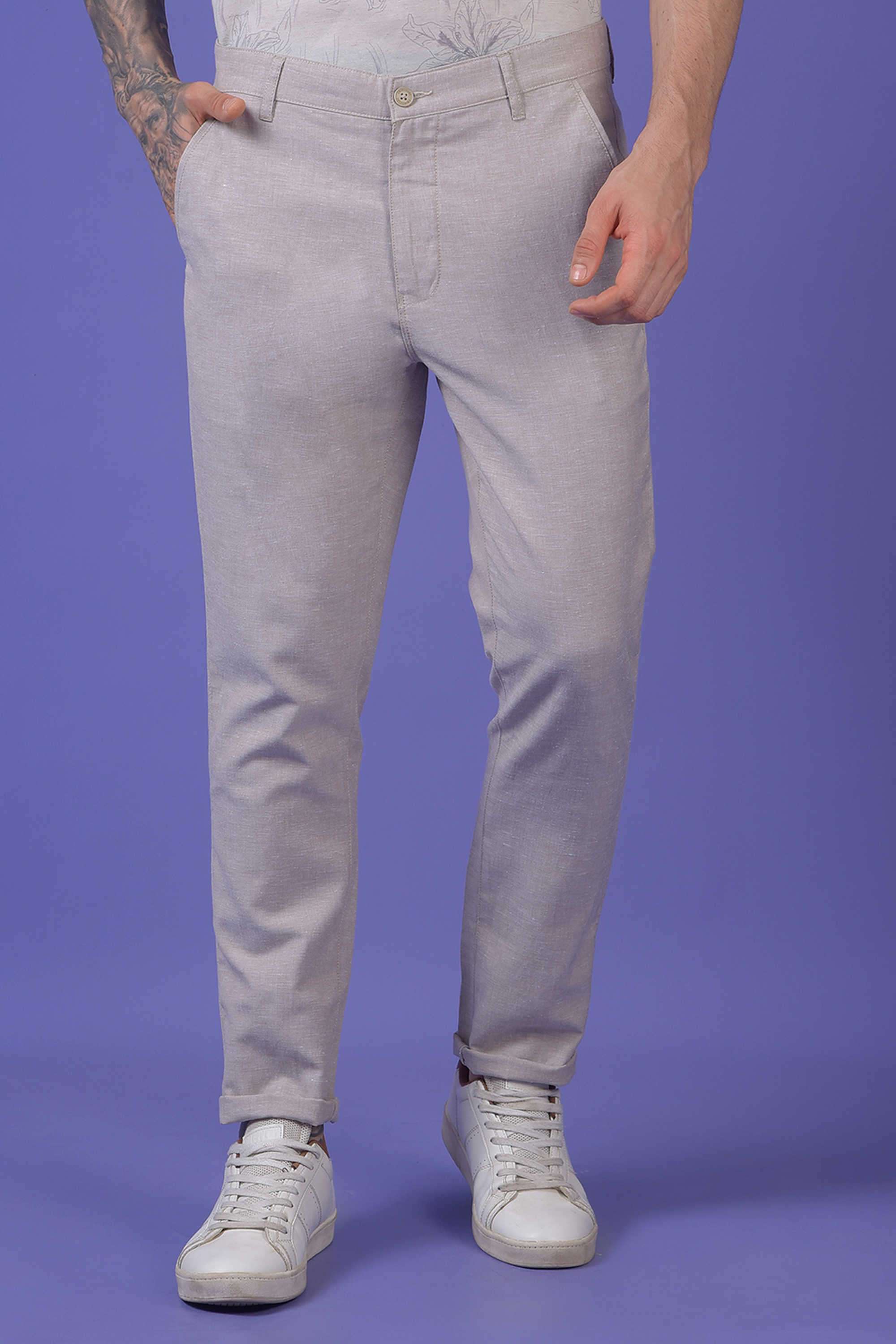 Solid-Cotton-Regular-Fit-Men-Casual-Wear-Trouser