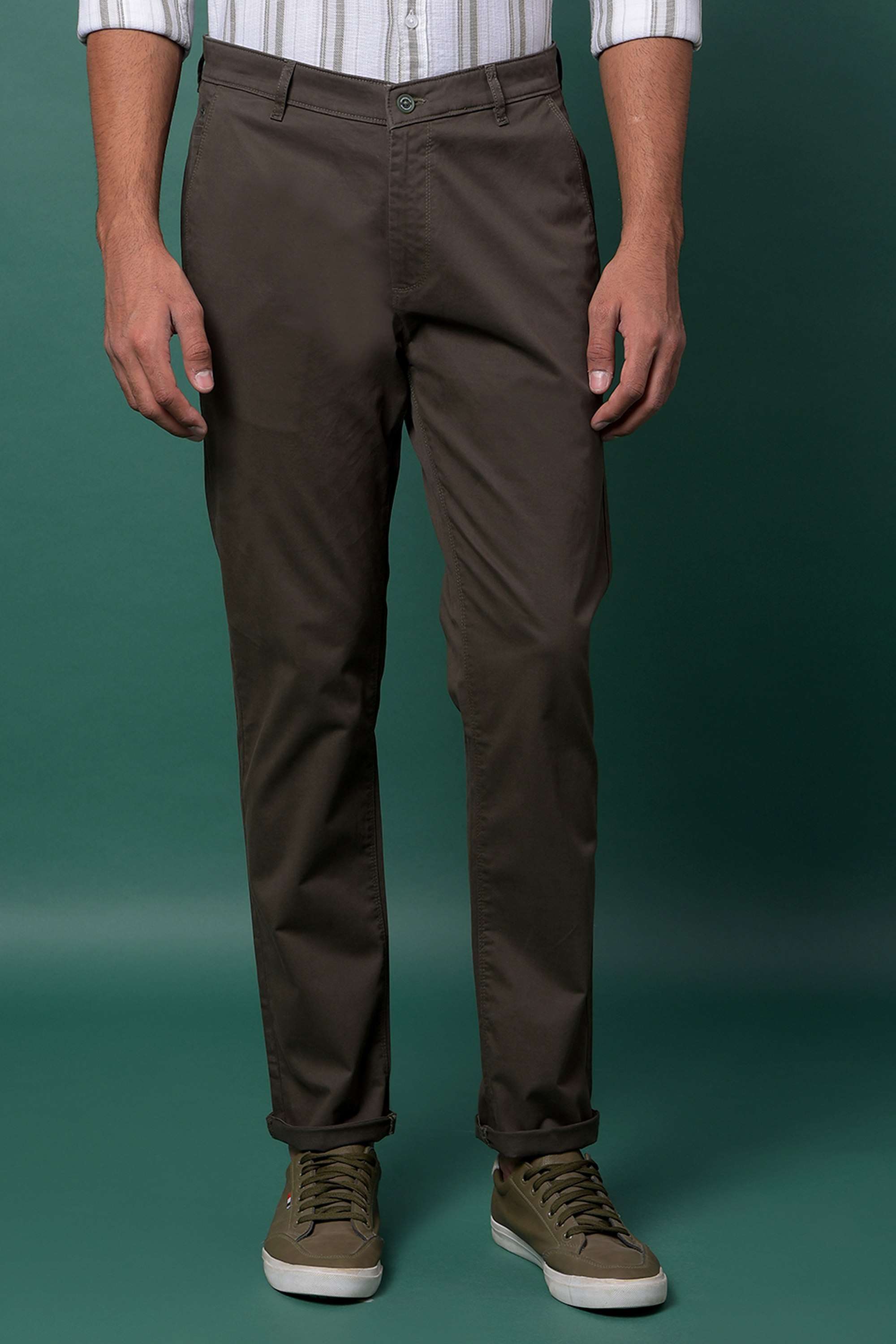 Solid-Blended-Fabric-Slim-Fit-Men-Casual-Wear-Trouser