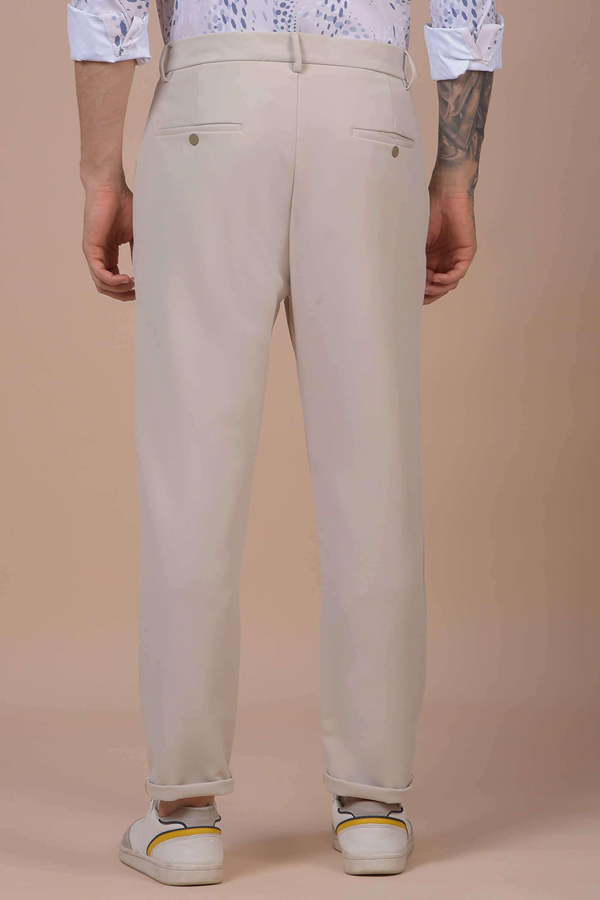 Solid-Blended-Fabric-Relaxed-Fit-Men-Casual-Wear-Trouser