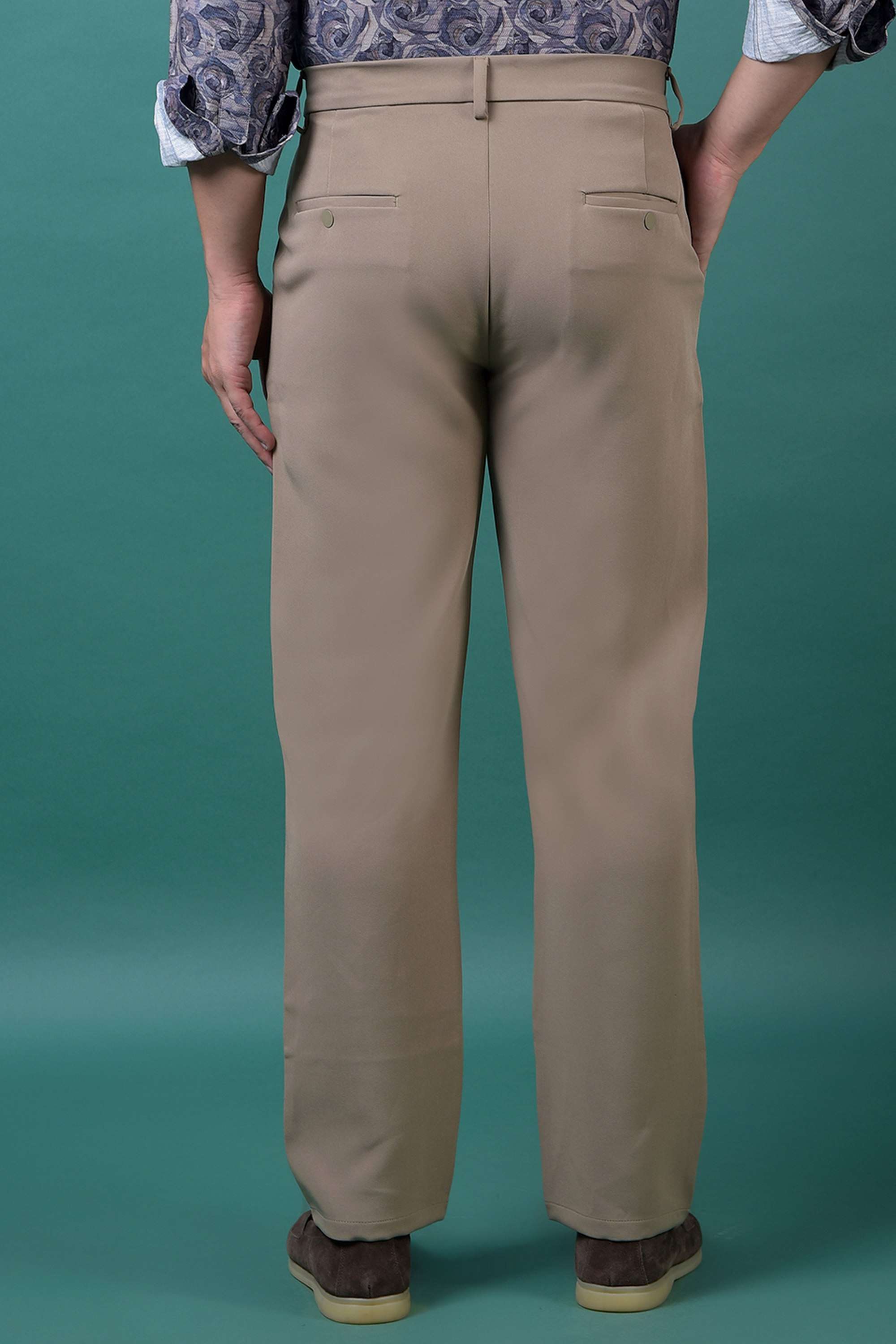 Solid-Blended-Fabric-Relaxed-Fit-Men-Casual-Wear-Trouser