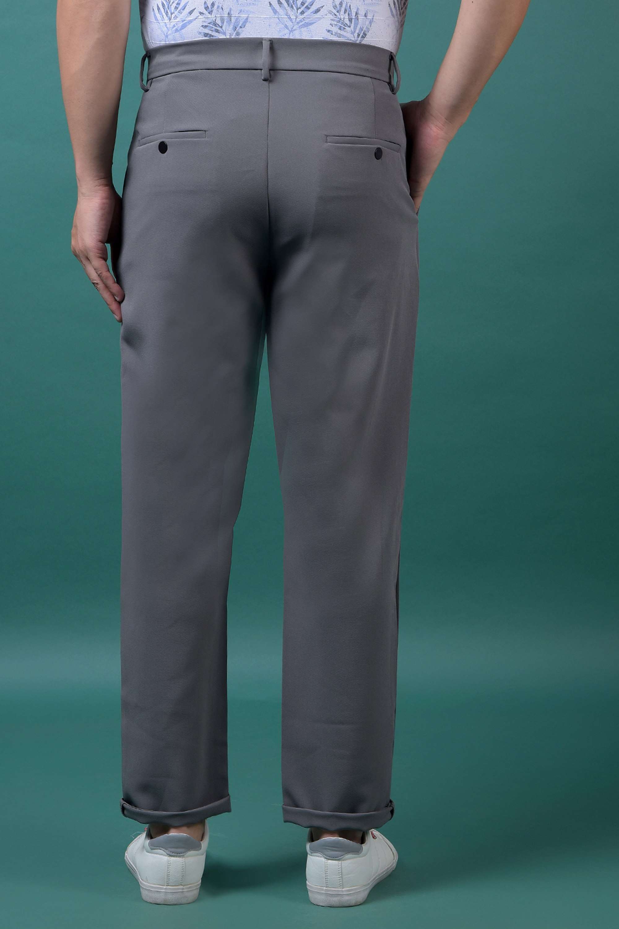 Solid-Blended-Fabric-Relaxed-Fit-Men-Casual-Wear-Trouser