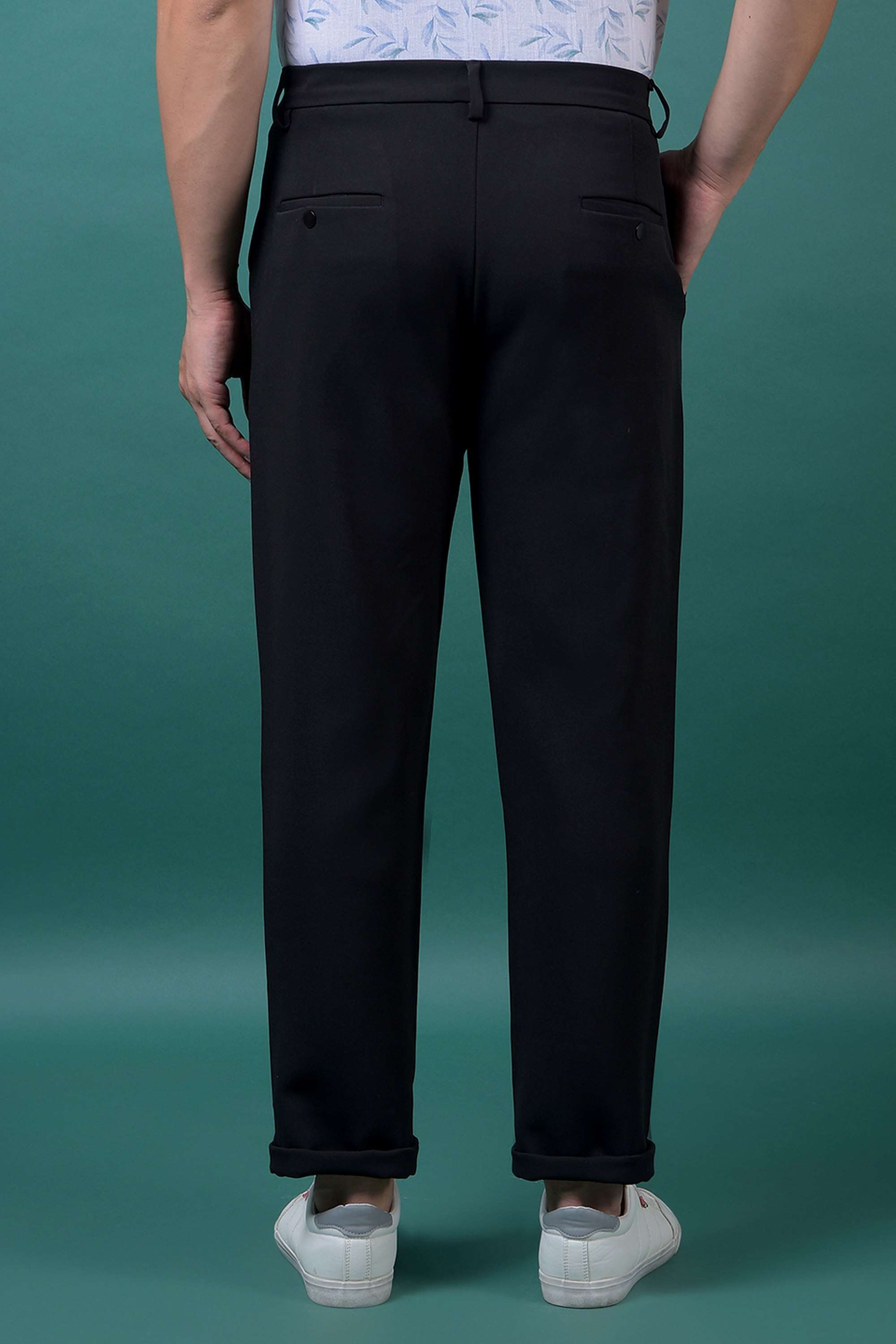 Solid-Blended-Fabric-Relaxed-Fit-Men-Casual-Wear-Trouser