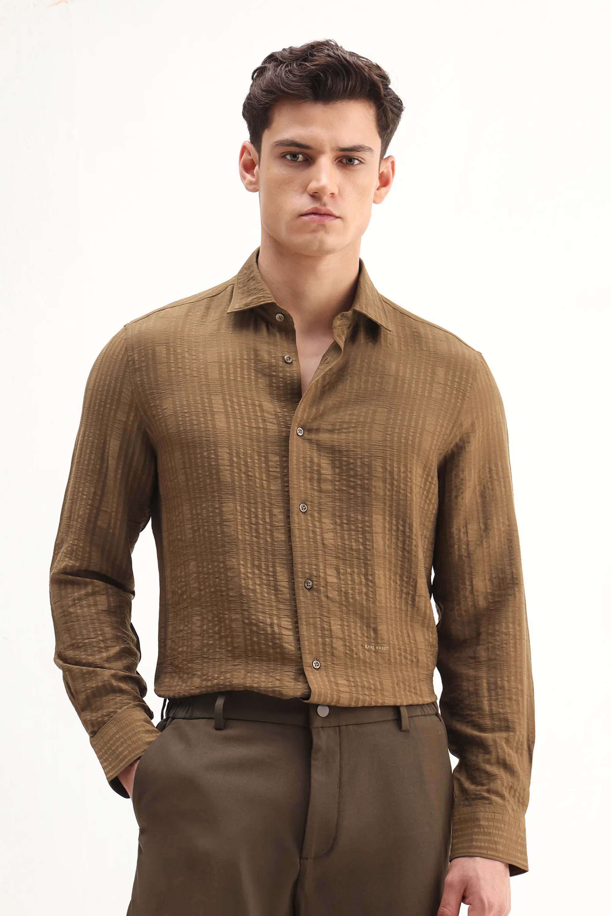 Solid-Viscose-Regular-Fit-Men-s-Casual-Shirt