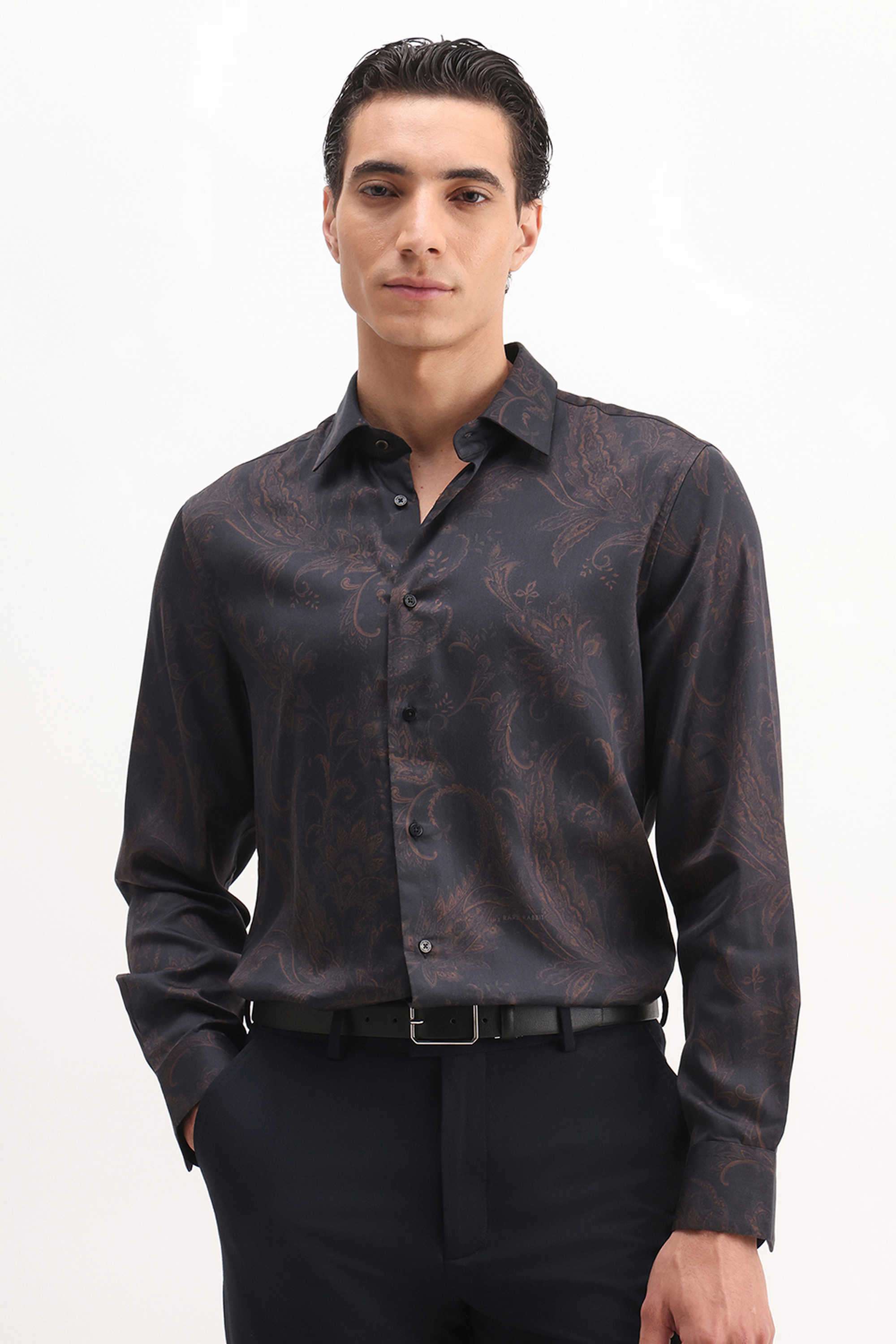 Solid-Viscose-Regular-Fit-Men-s-Casual-Shirt