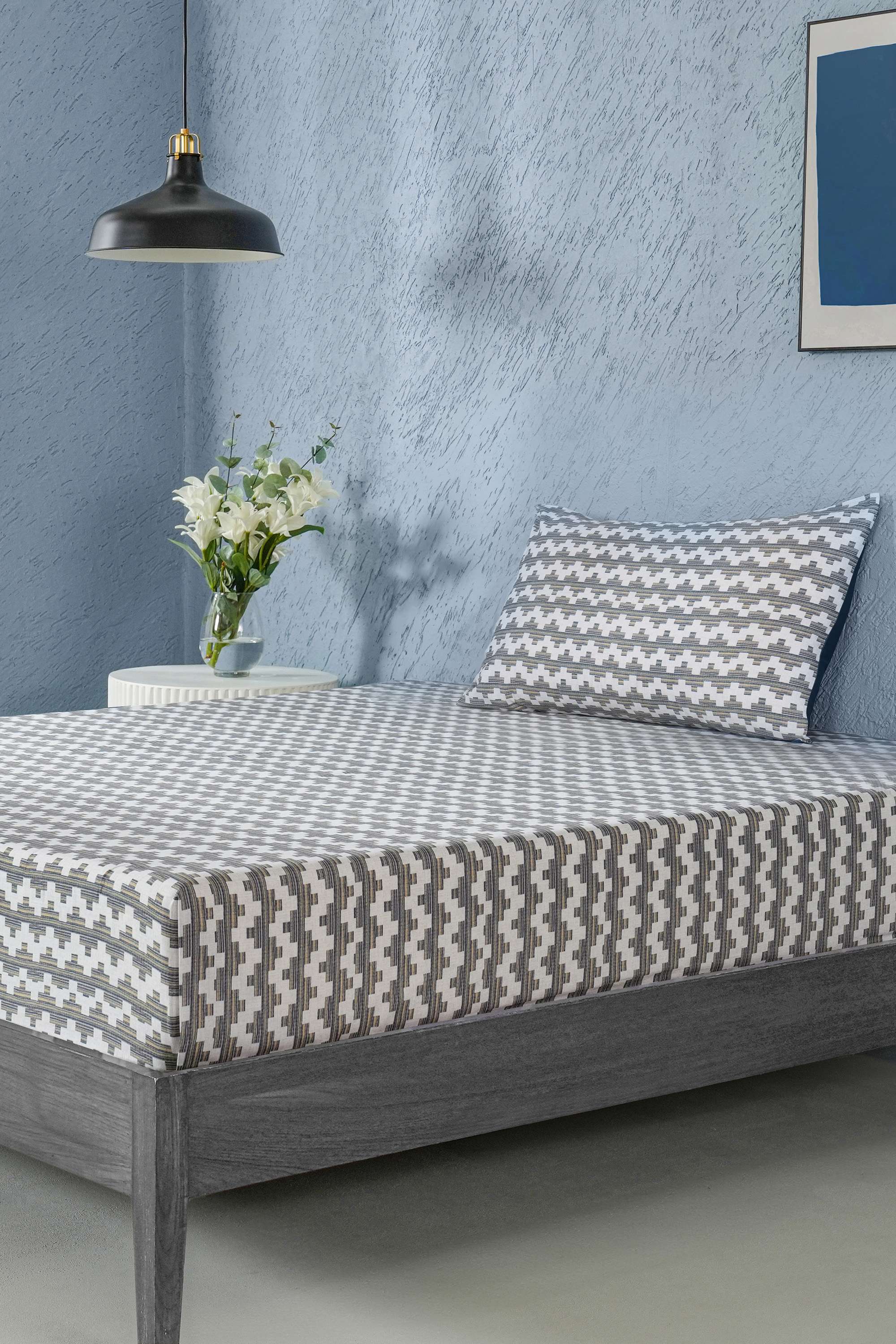 100--Cotton-Printed-Single-Bedsheet-with-1-Pillow-Case---200-TC