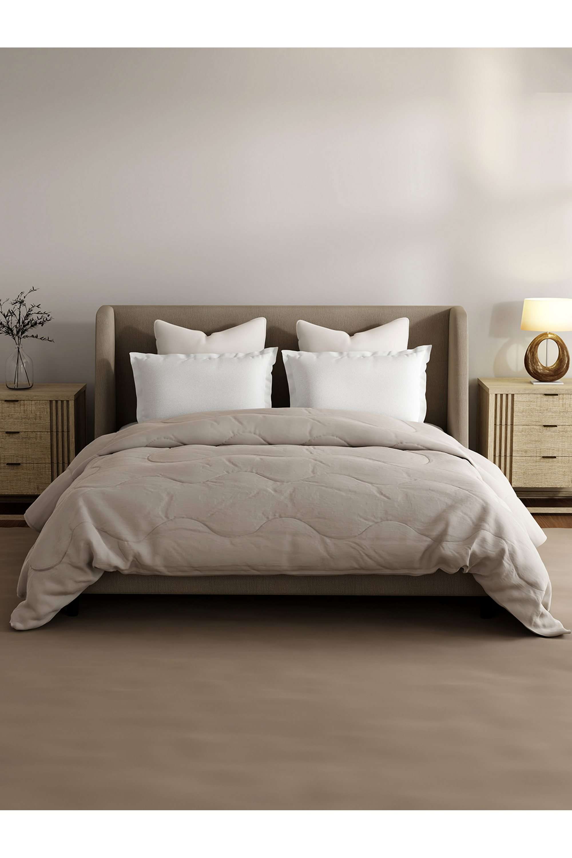 Zen-Living-TENCEL-Grey-Solid-Double-Comforter