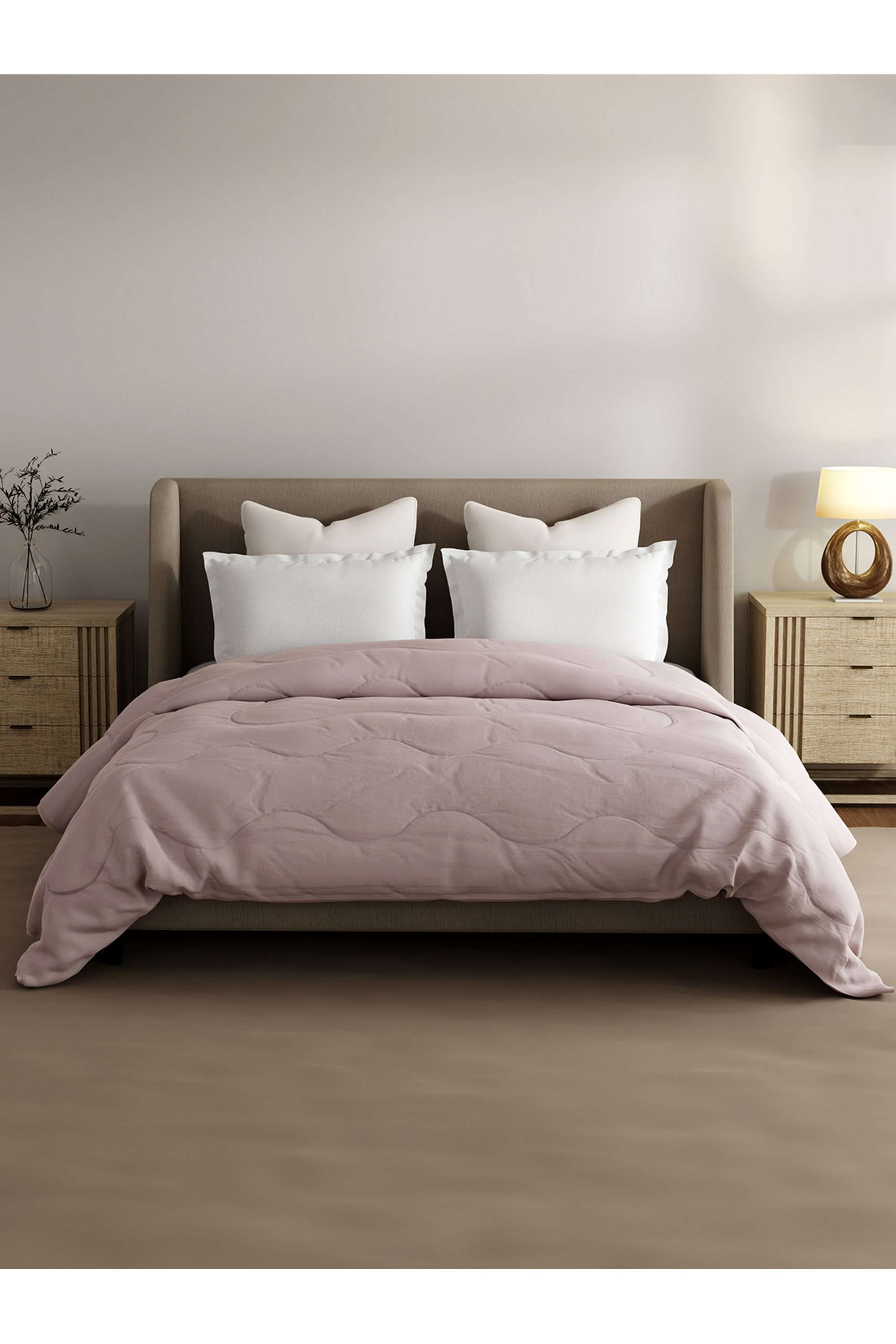 Zen-Living-TENCEL-Pink-Solid-Double-Comforter
