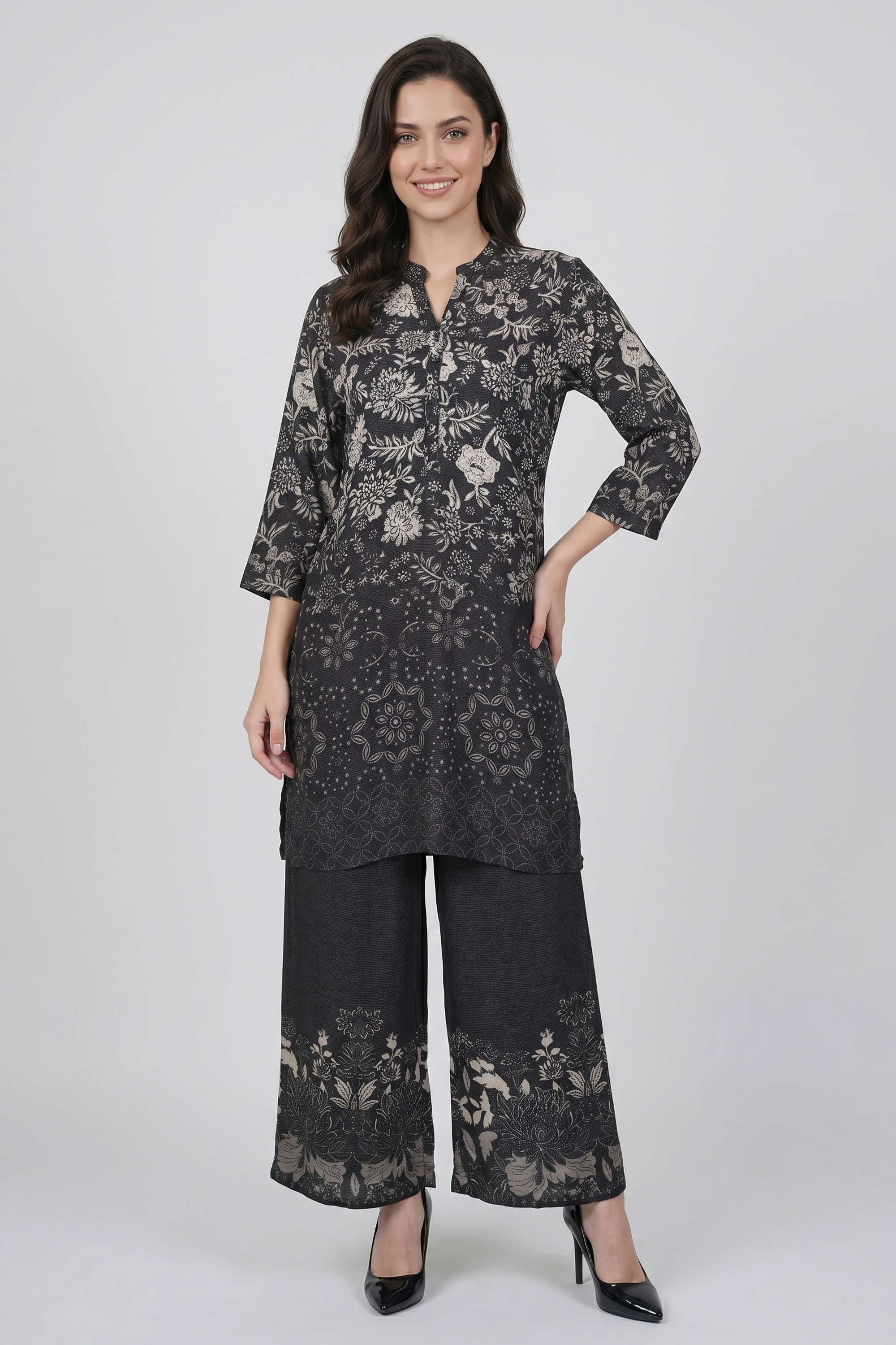 stop Printed Y-Neck Viscose Women's Co-Ord Set-picture-35