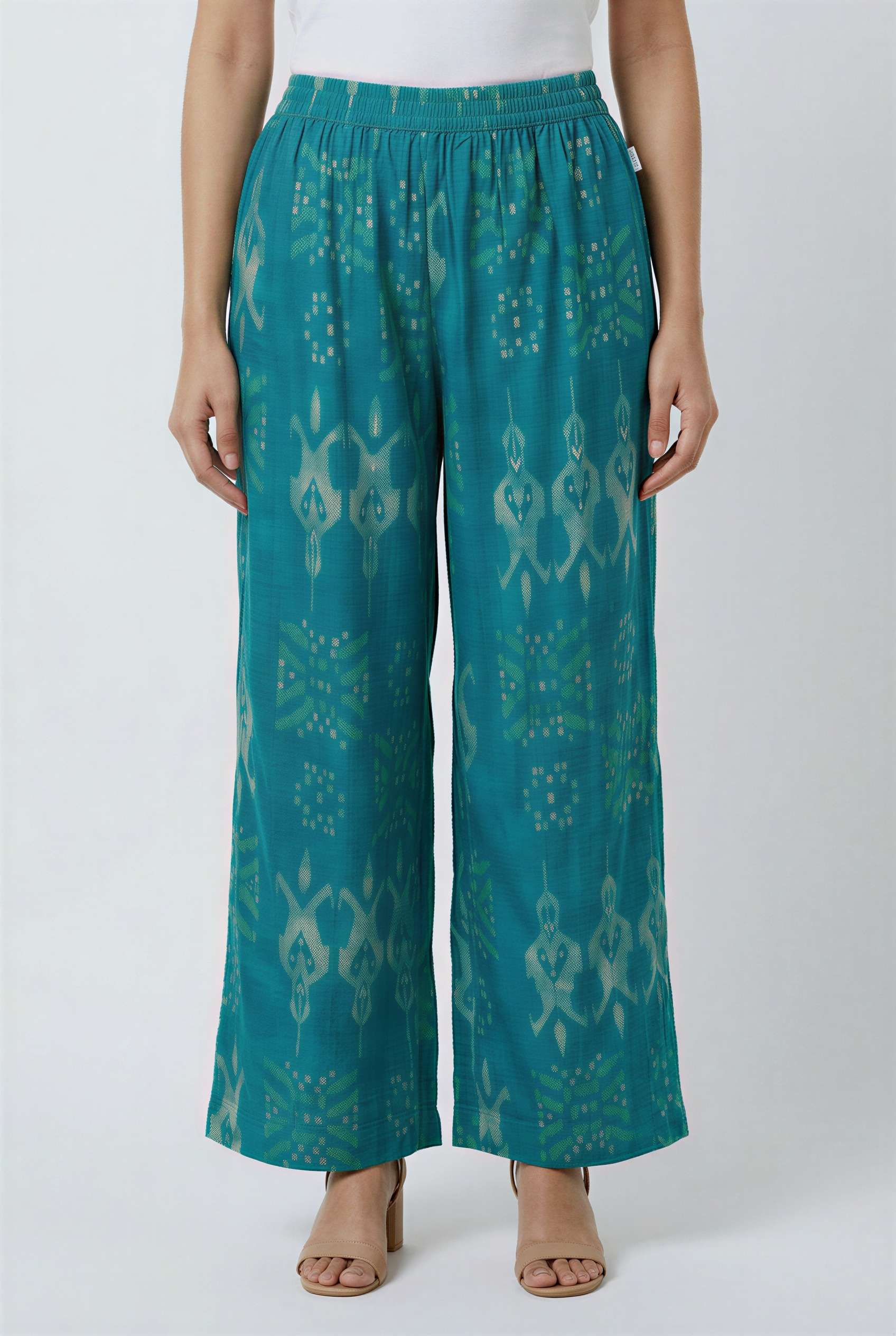 stop Printed Straight Fit Blended Fabric Women's Ankle Length Palazzos-picture-31