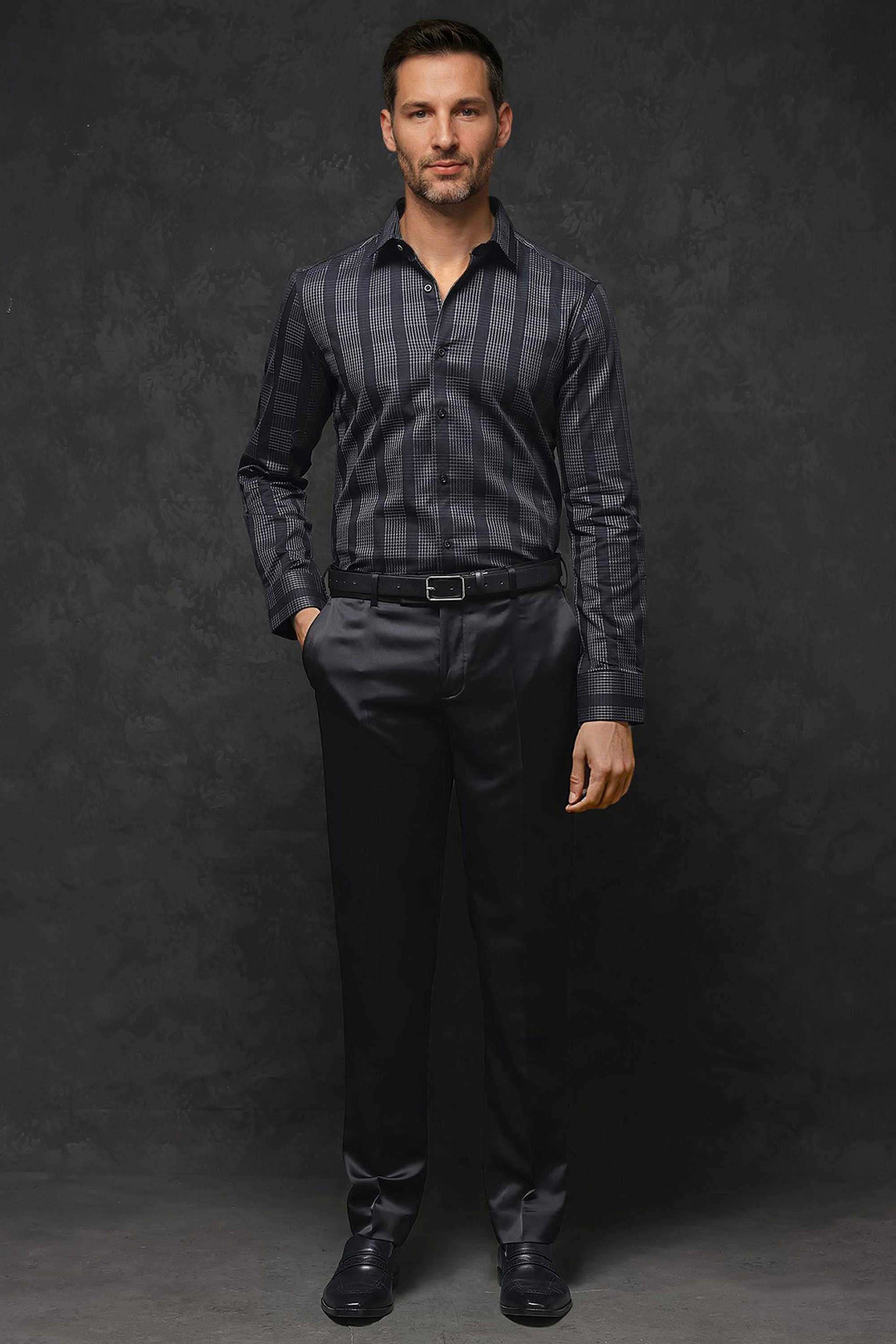 Solid-Cotton-Blend-Regular-Fit-Men-s-Casual-Shirt